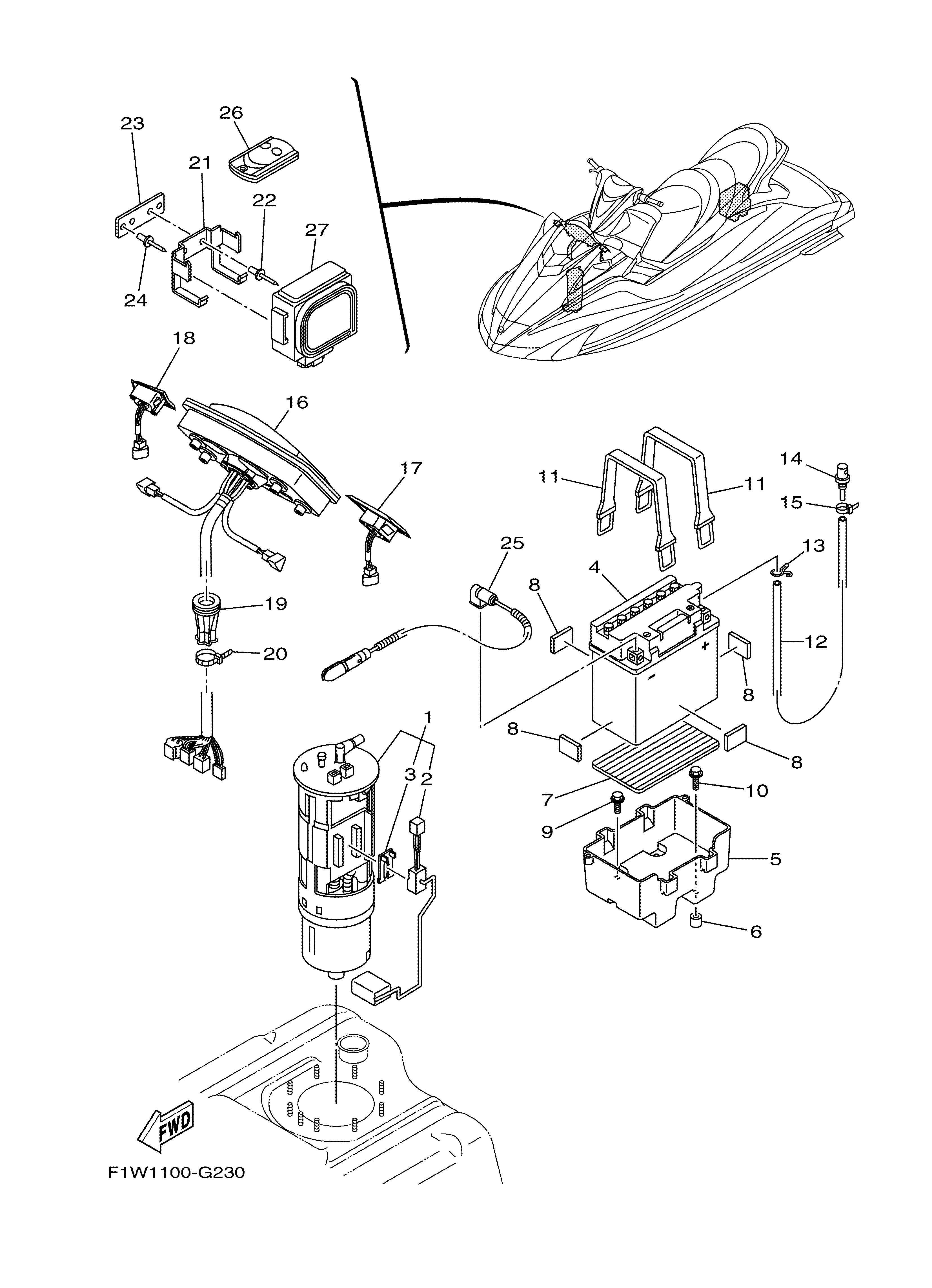 2011 FX CRUISER SHO (FX1800AK) F1WK - ELECTRICAL 3