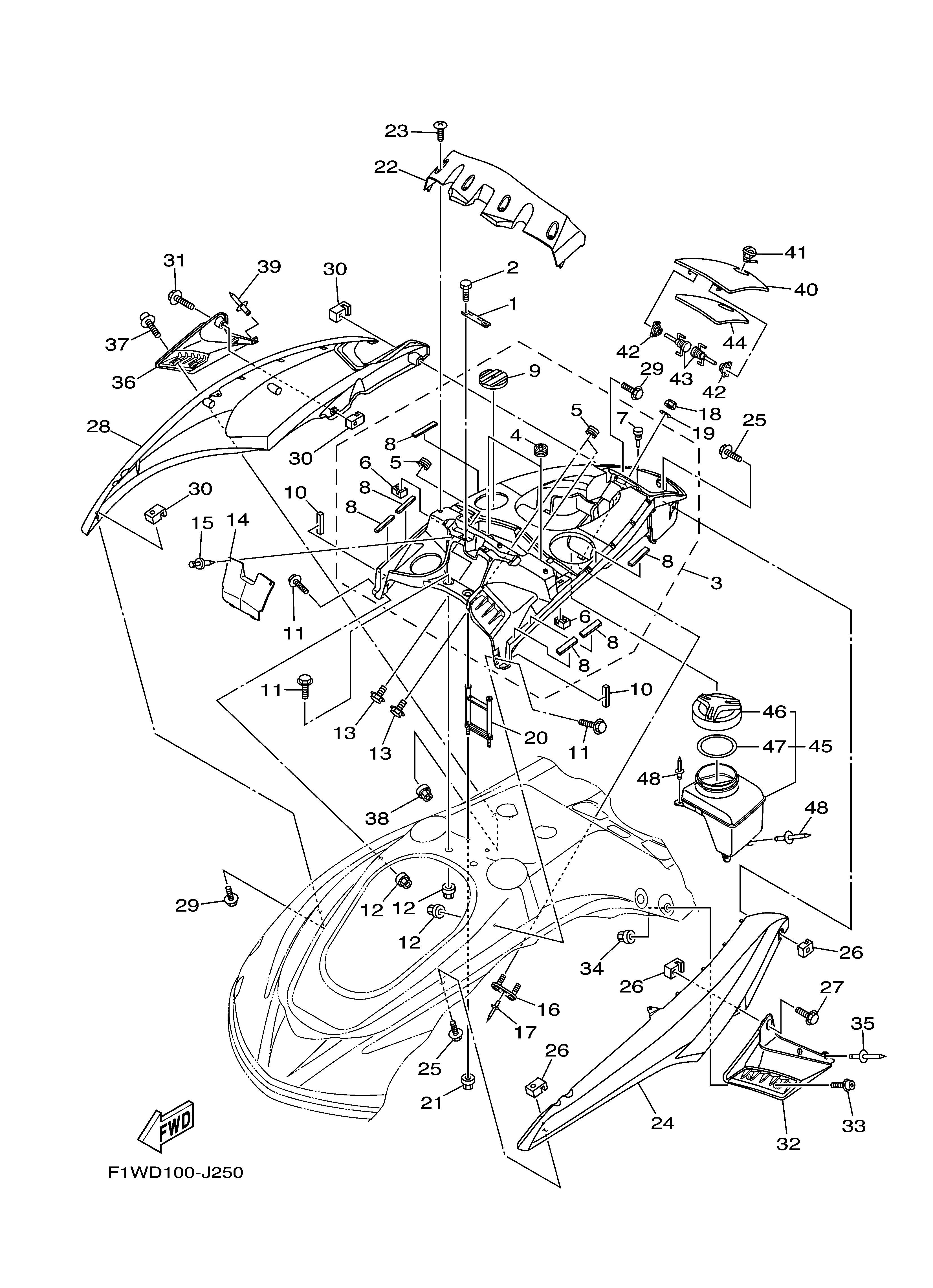 2011 FX CRUISER SHO (FX1800AK) F1WK - ENGINE HATCH 1
