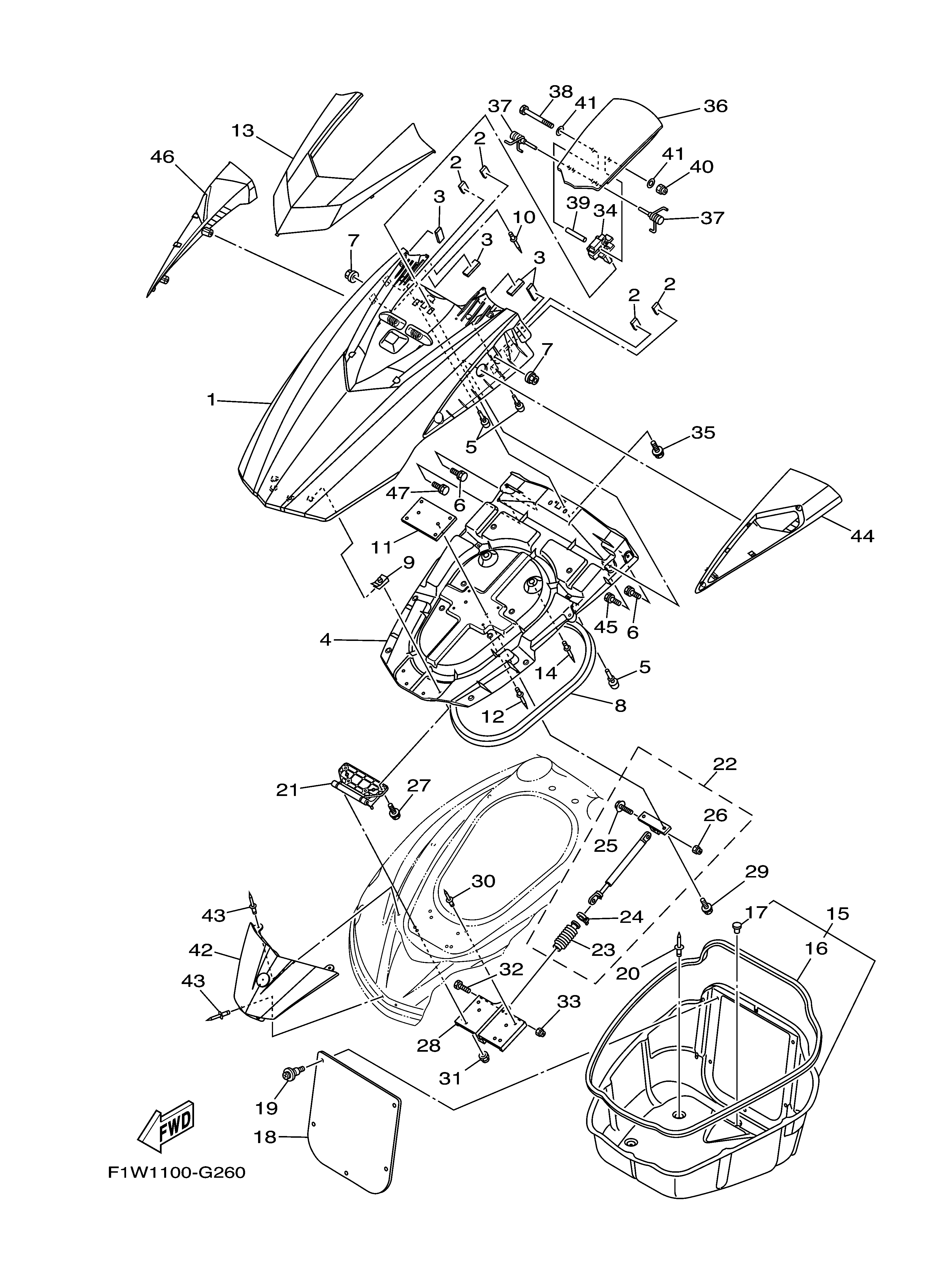 2011 FX CRUISER SHO (FX1800AK) F1WK - ENGINE HATCH 2