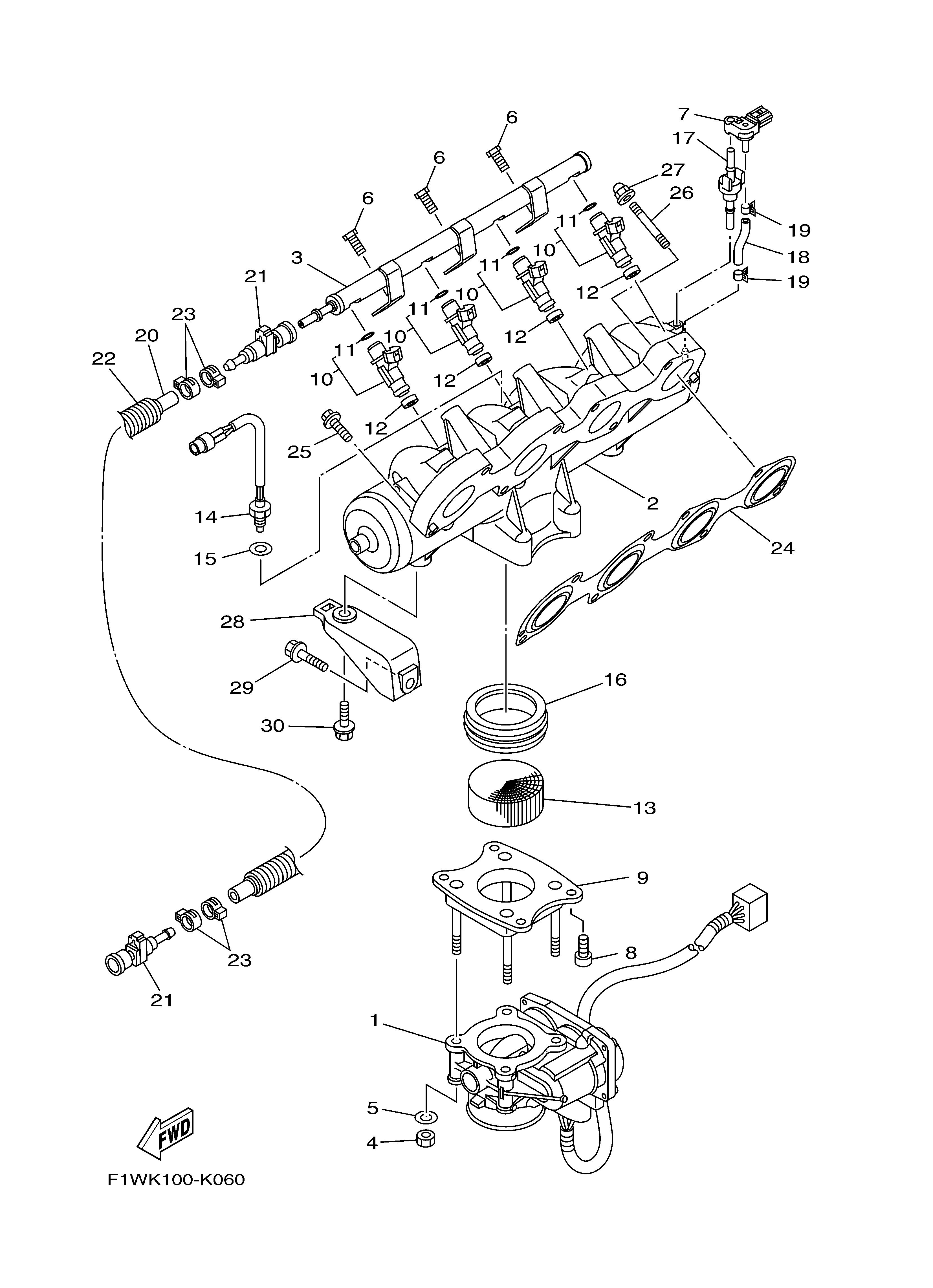 2011 FX CRUISER SHO (FX1800AK) F1WK - INTAKE 1