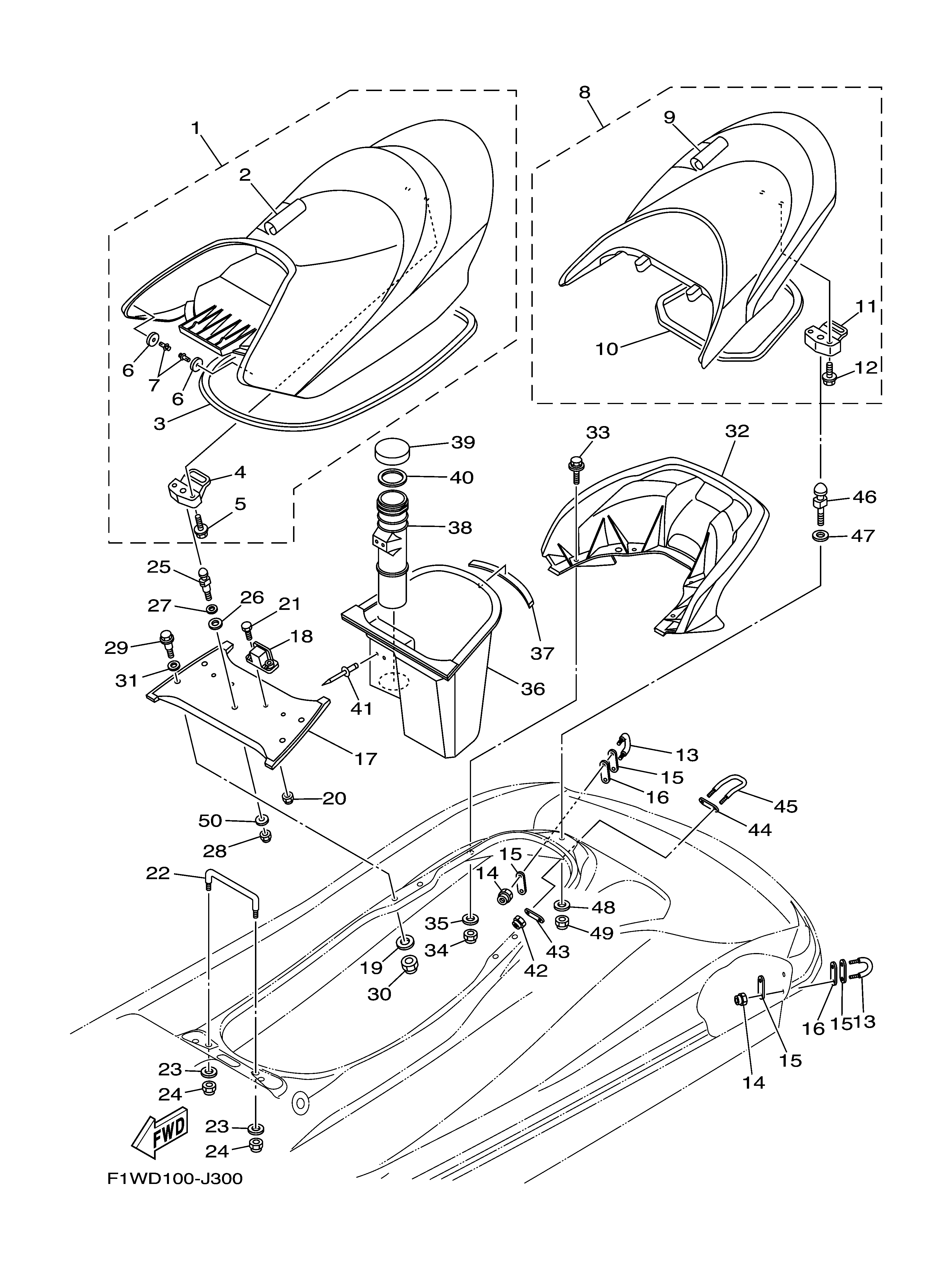 2011 FX CRUISER SHO (FX1800AK) F1WK - SEAT & UNDER LOCKER
