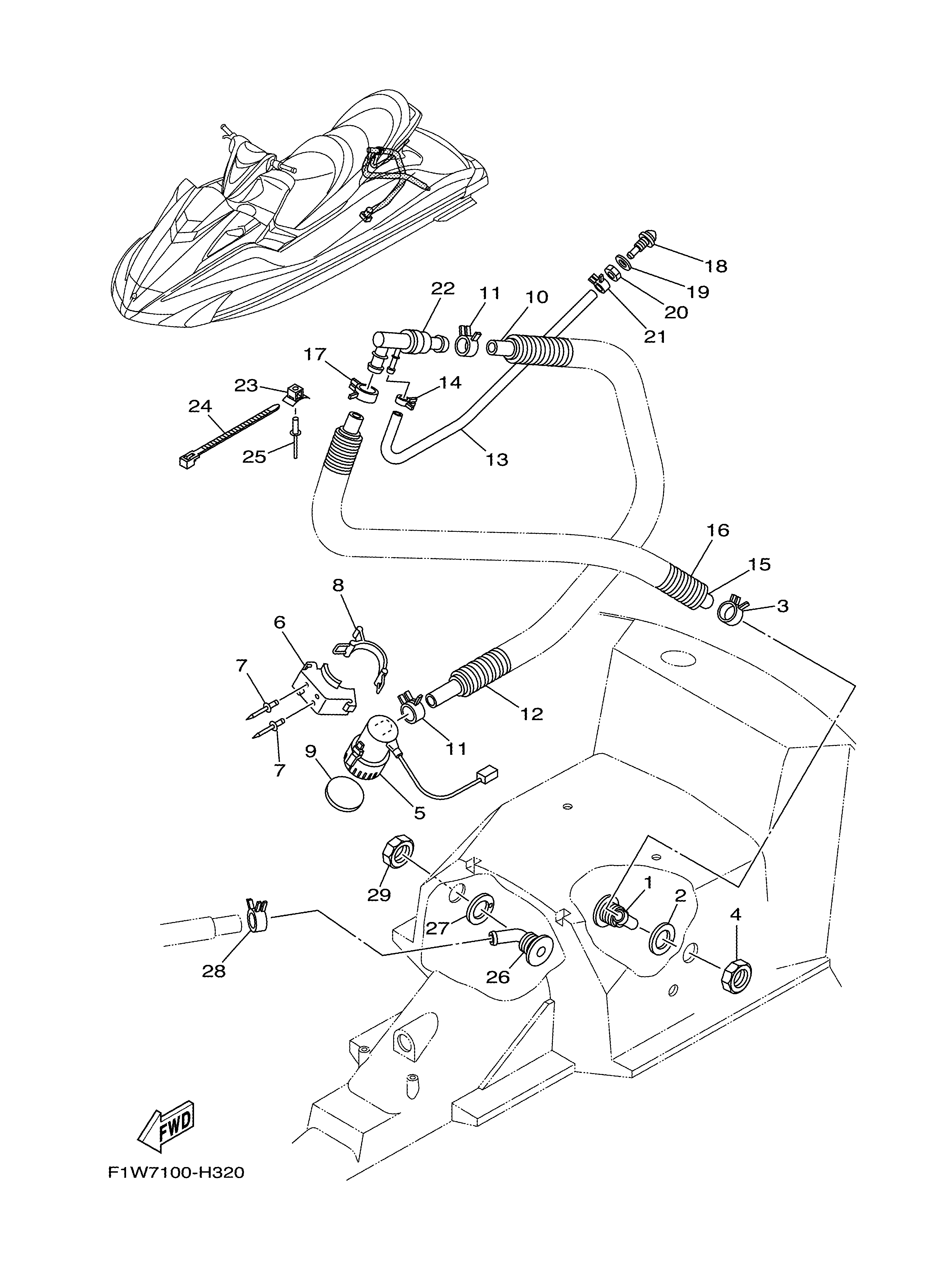 2011 FX SHO (FX1800K) F1WN - BILGE PUMP