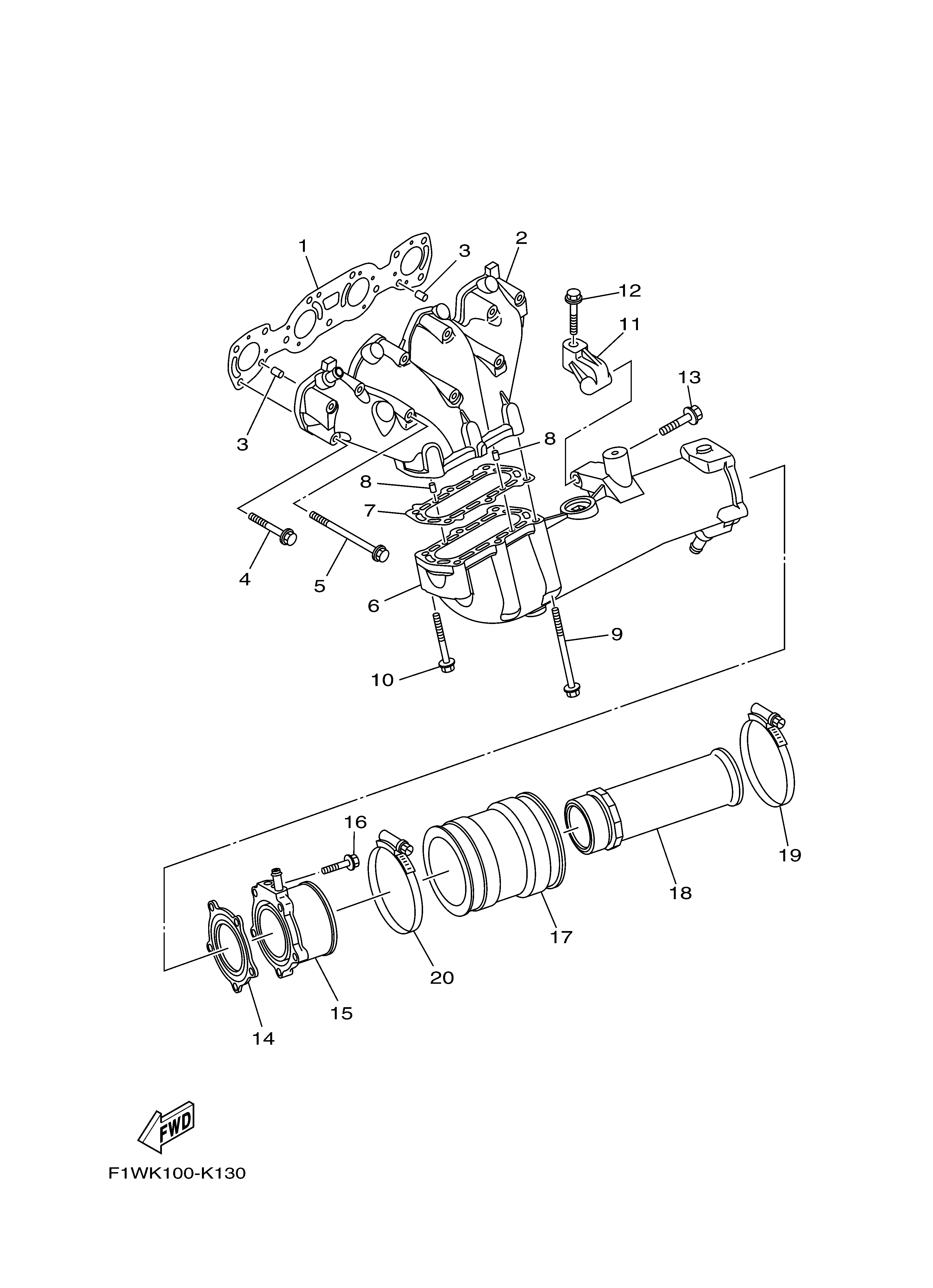 2011 FX SHO (FX1800K) F1WN - EXHAUST 1