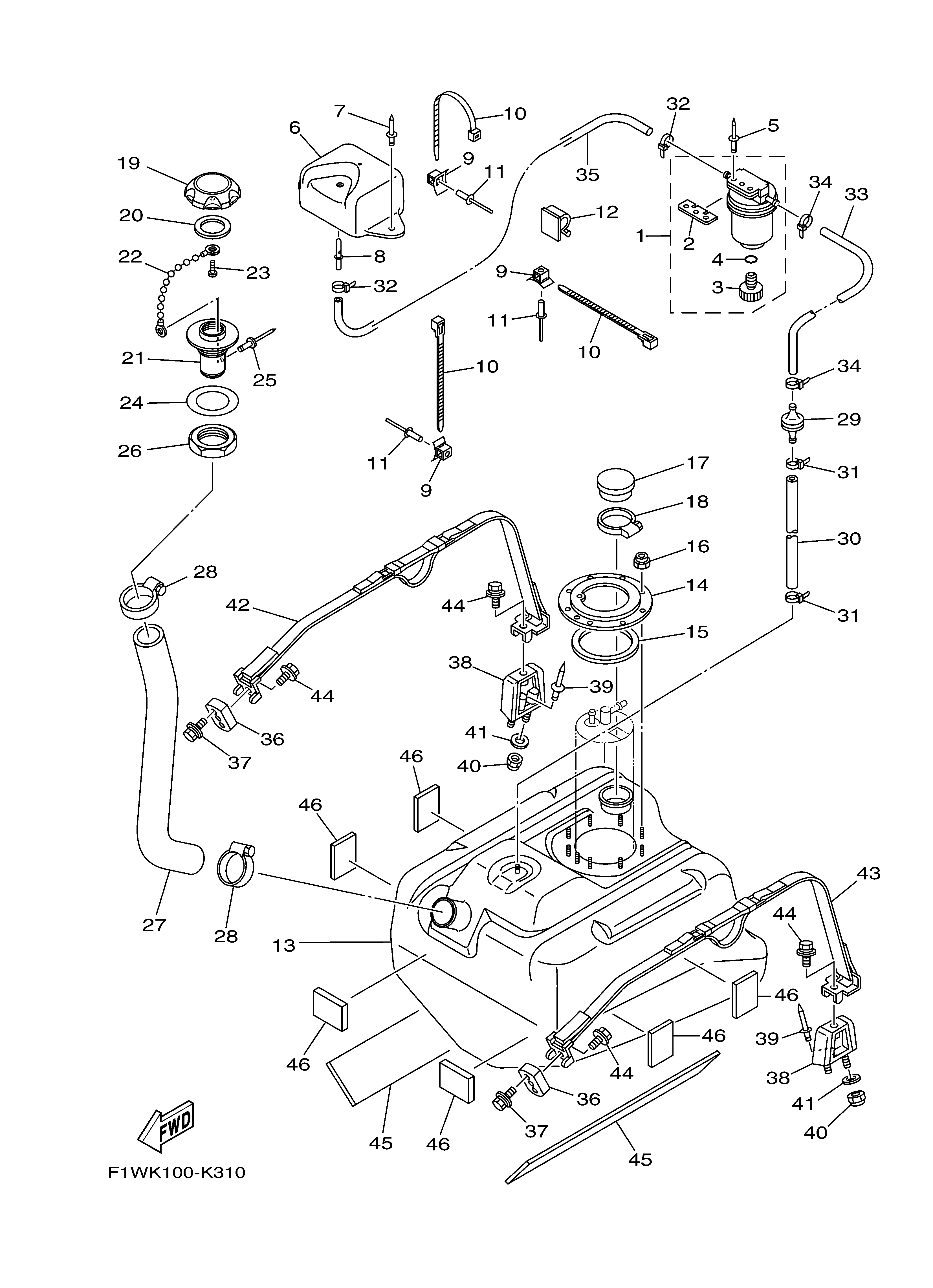 2011 FX SHO (FX1800K) F1WN - FUEL TANK