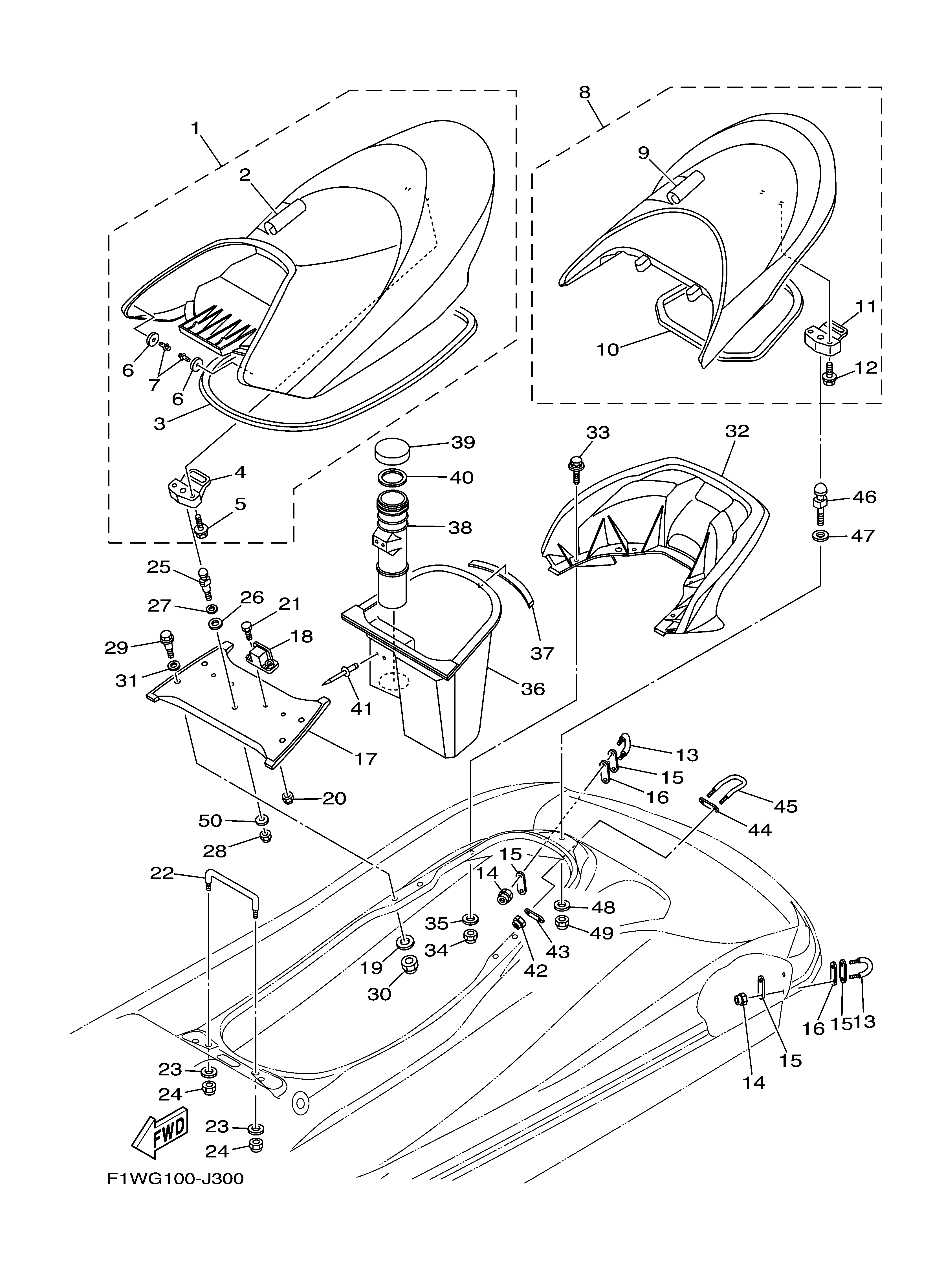 2011 FX SHO (FX1800K) F1WN - SEAT & UNDER LOCKER