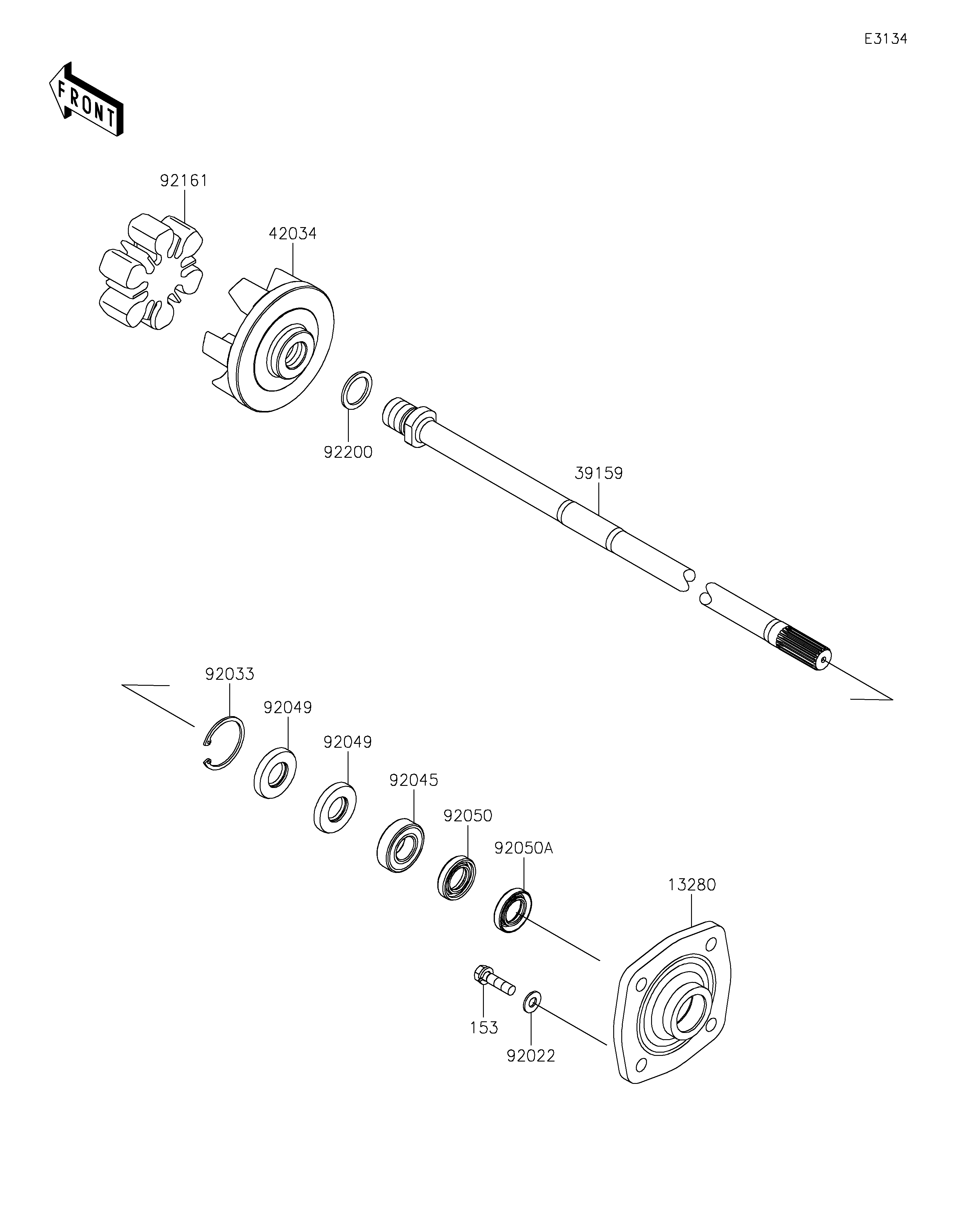 2024 SX-R 160 (JS1500ARFNN)-Drive Shaft