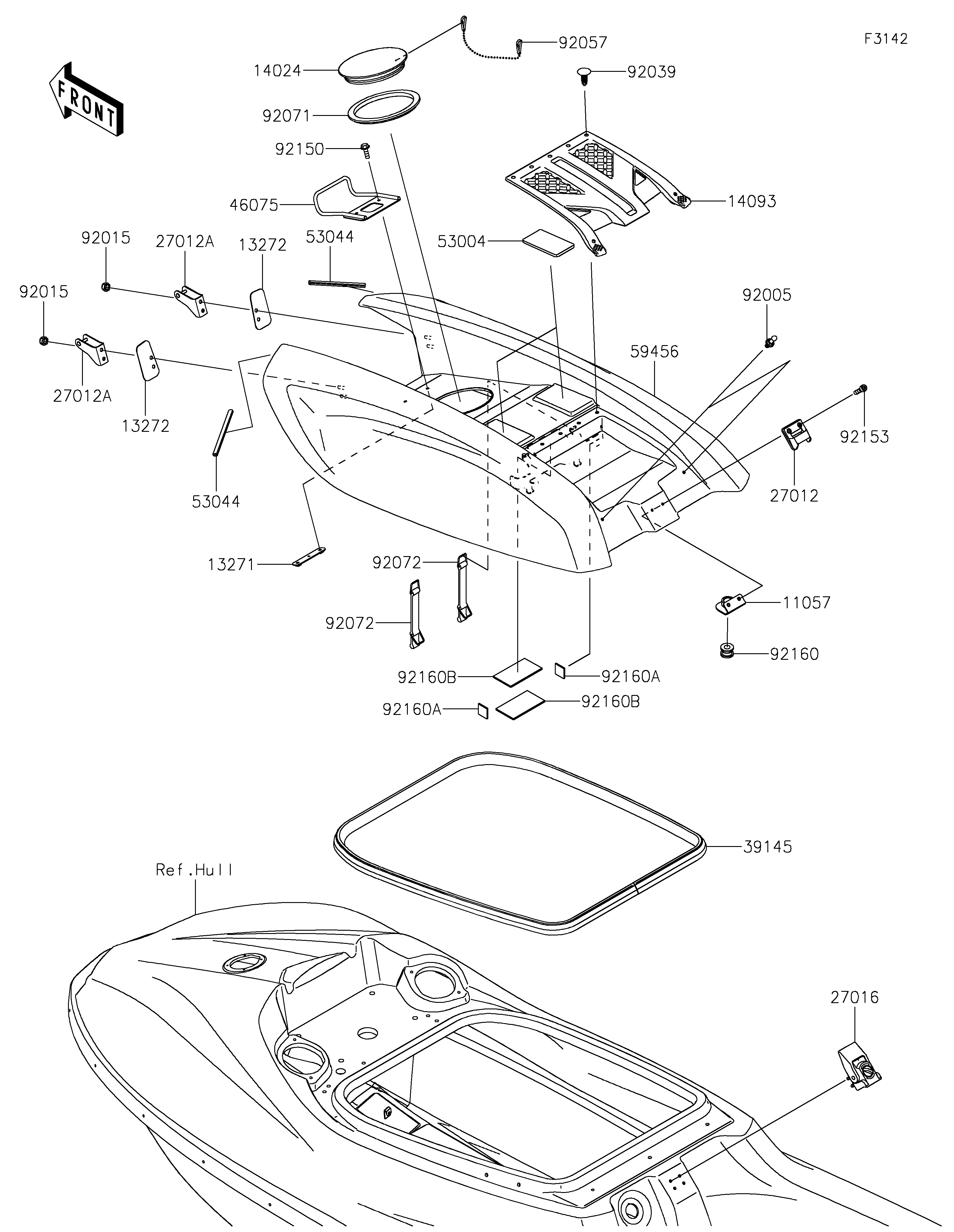 2024 SX-R 160 (JS1500ARFNN)-Engine Hood