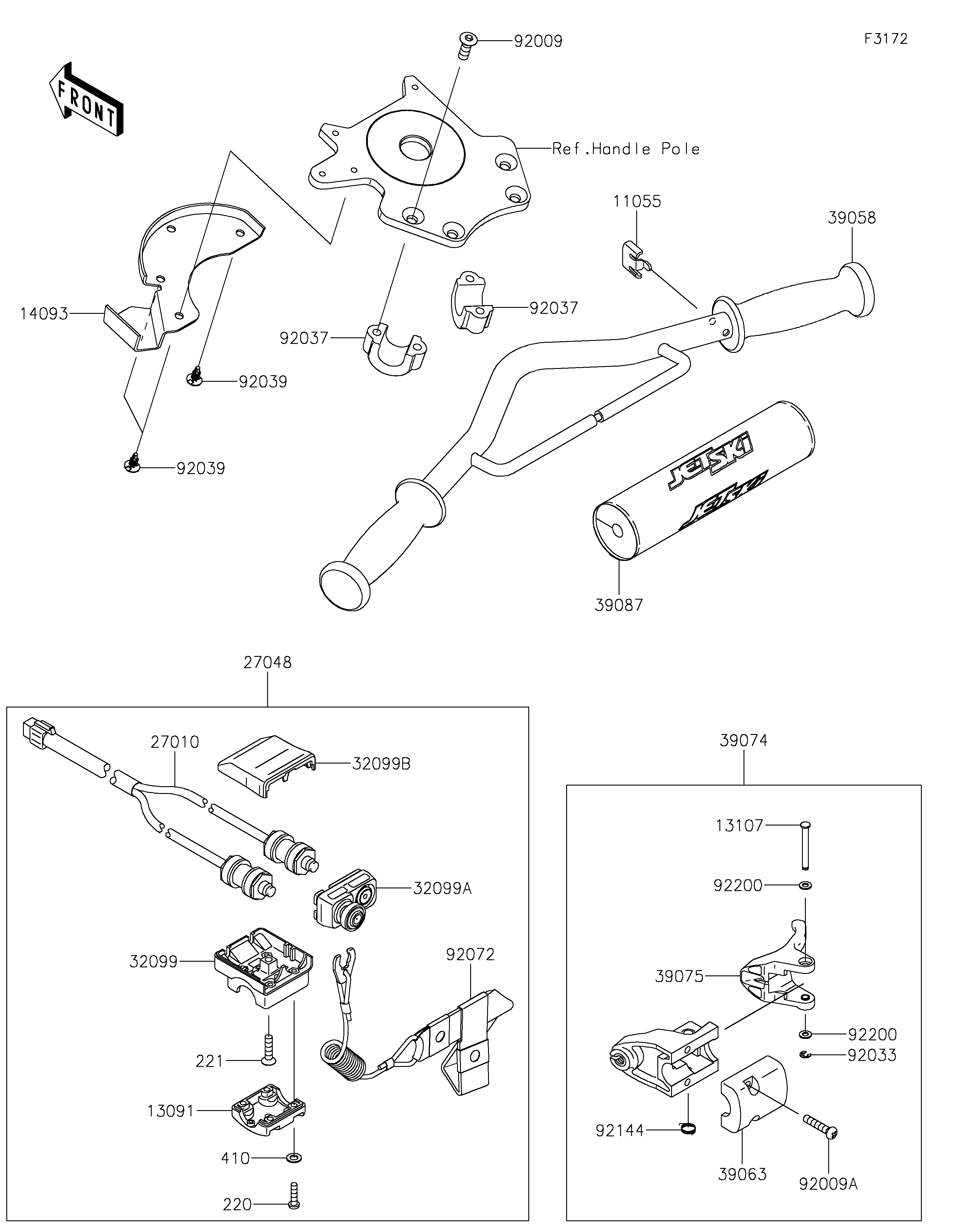 2024 SX-R 160 (JS1500ARFNN) - Handlebar