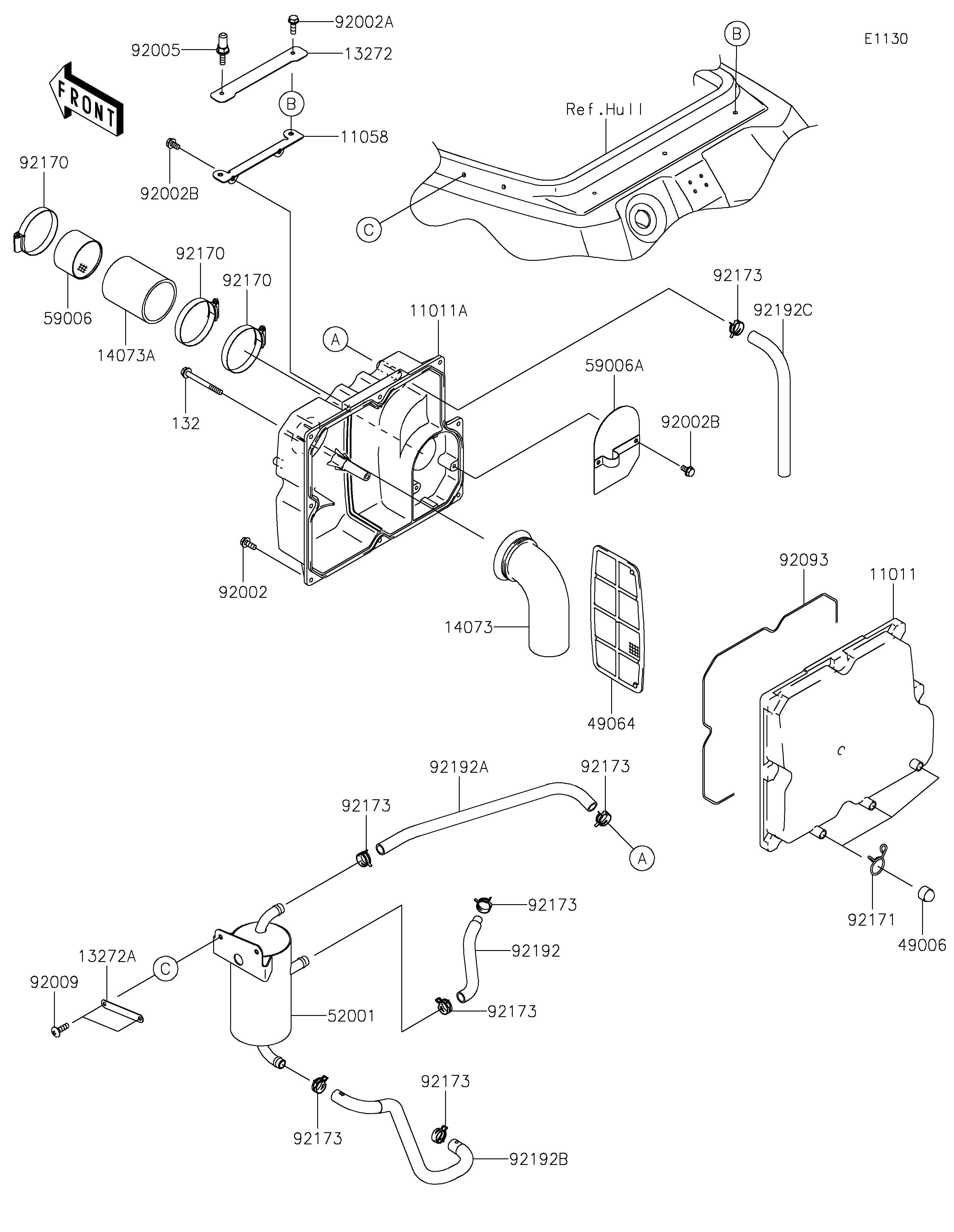 2024 SX-R 160 (JS1500ARFNN)-Intake Silencer