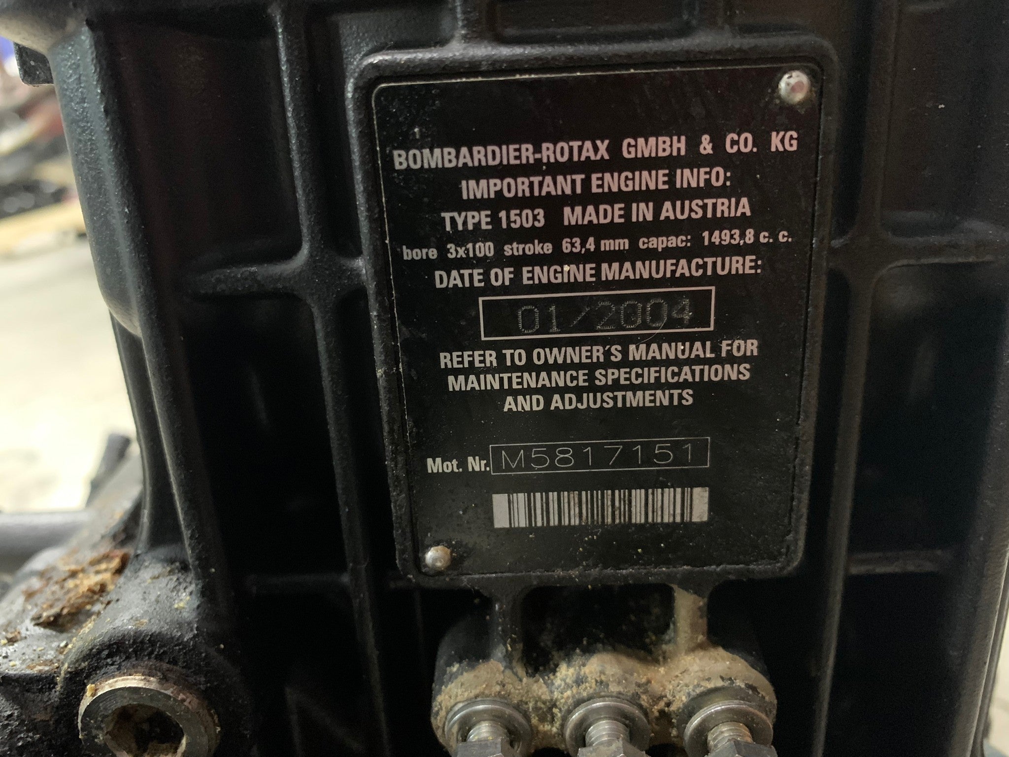 Used ENGINE GTX 4-TEC '04 [S5215-00]