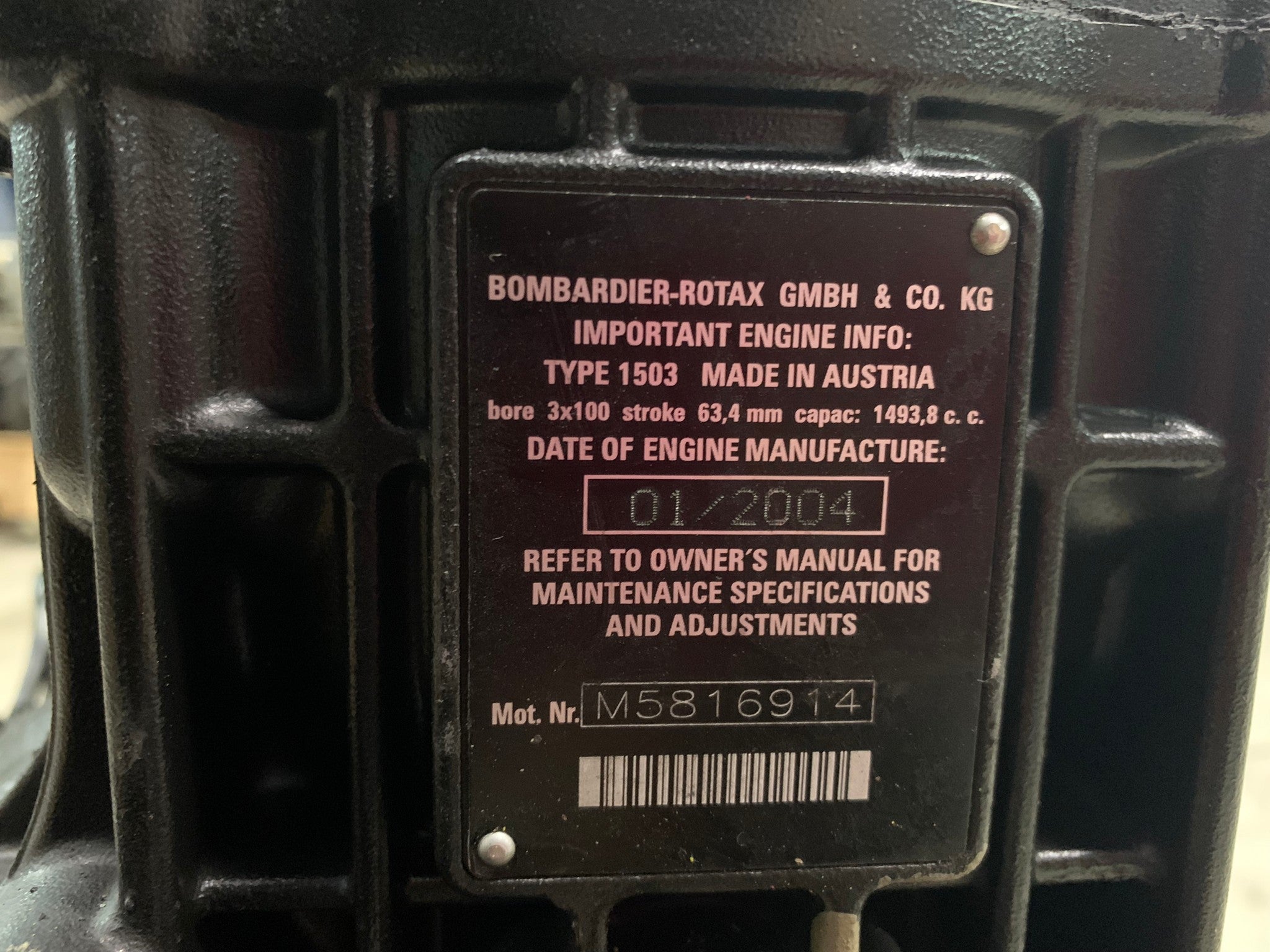 Used ENGINE GTX 4-TEC '04 [S8779-00]