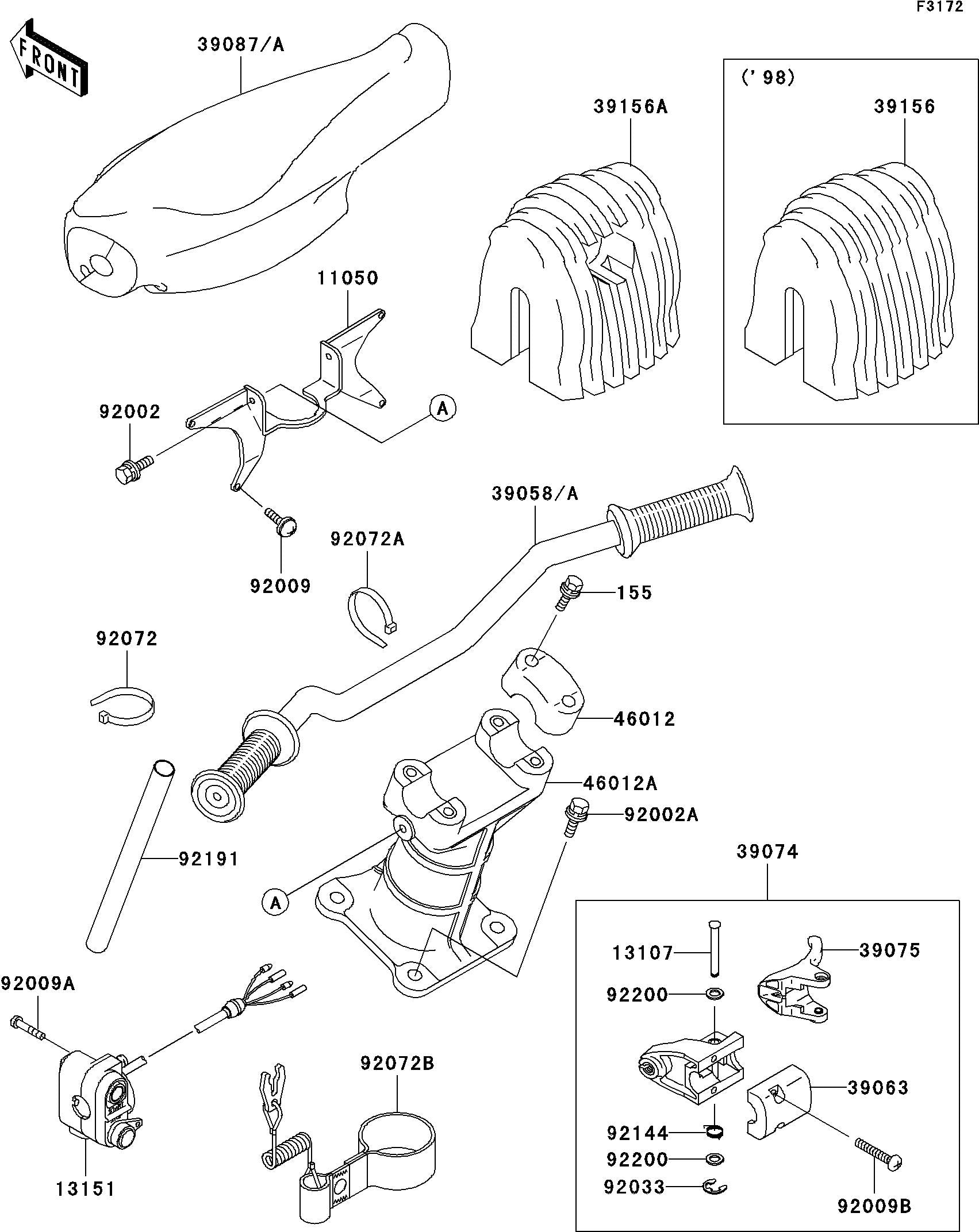 Used 39074-3719 LEVER-ASSY-THROTTLE [K3205-11]