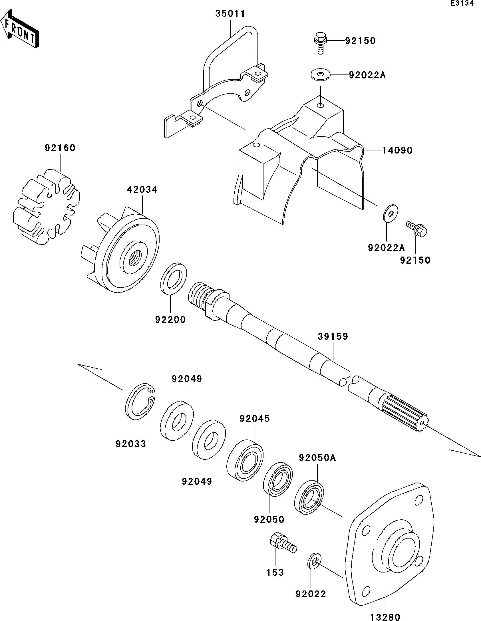 Used 39159-3732 SHAFT-DRIVE [K5050-05]