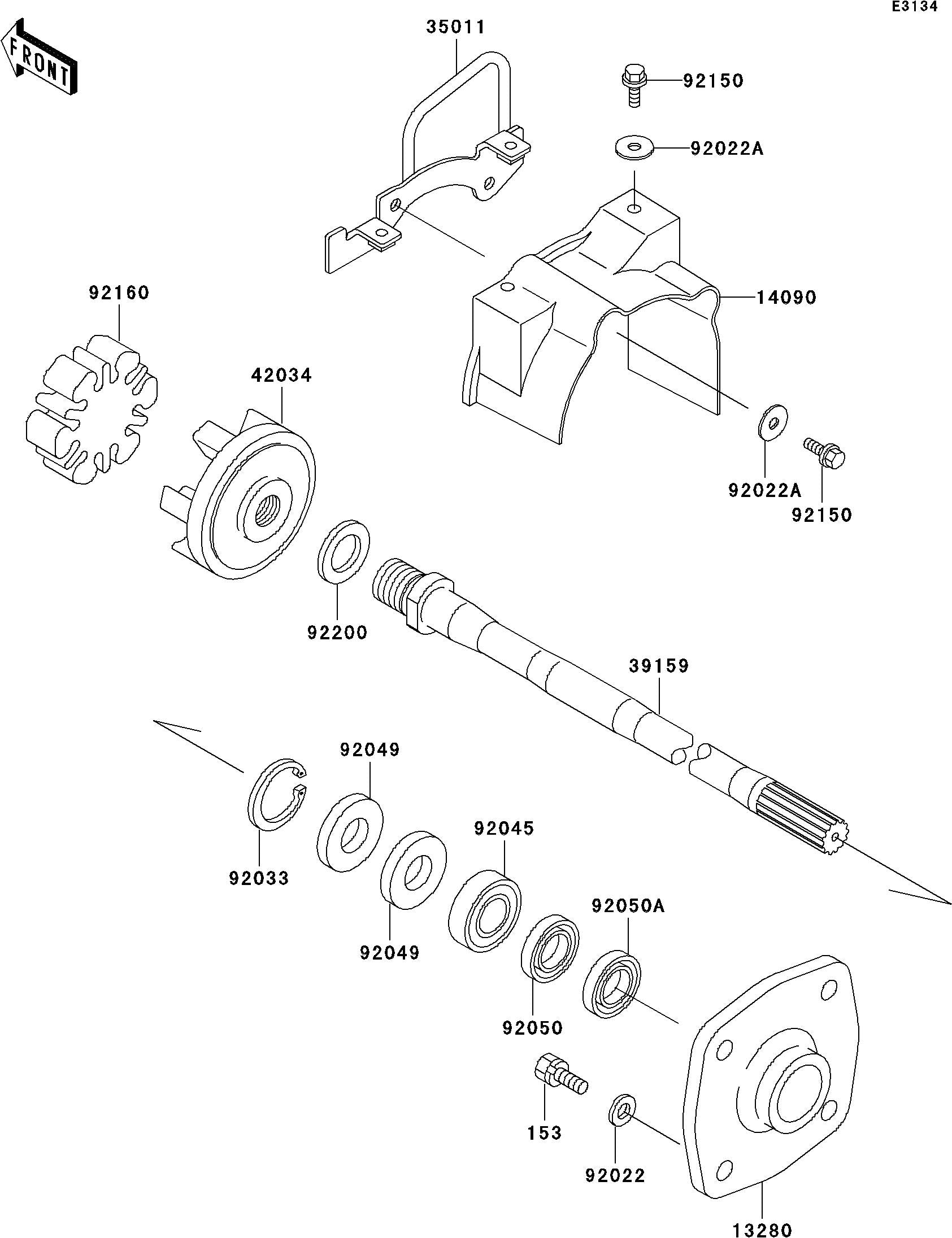 Used 39159-3732 SHAFT-DRIVE [K0219-07]