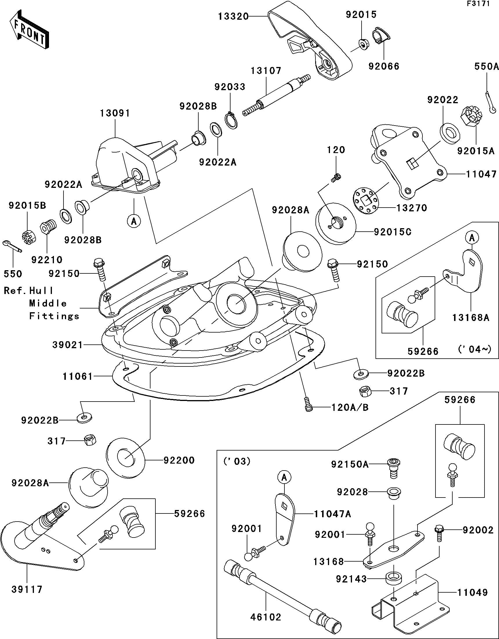 Used 13320-3716 LEVER-ASSY,REVERSE  [K7220-14]