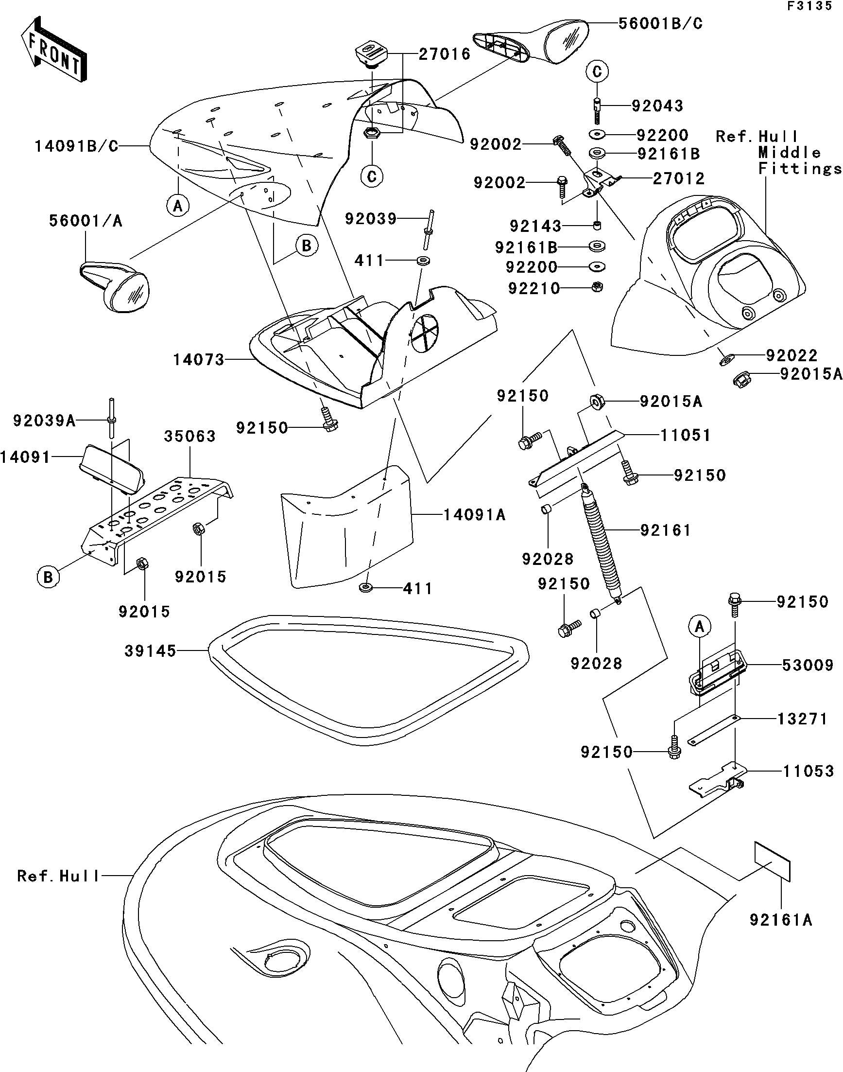 Used 53009-3725 HINGE,HATCH COVER  [K7220-19]
