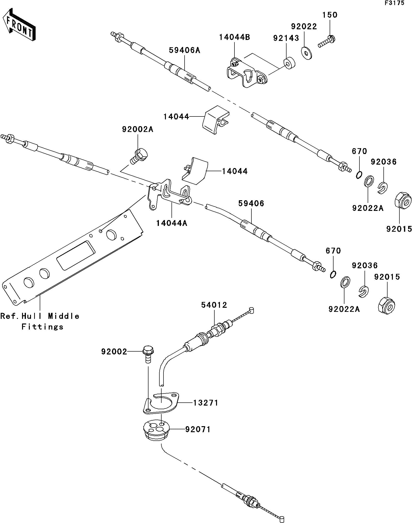 Used 54012-3771 CABLE-THROTTLE  [K4954-01]