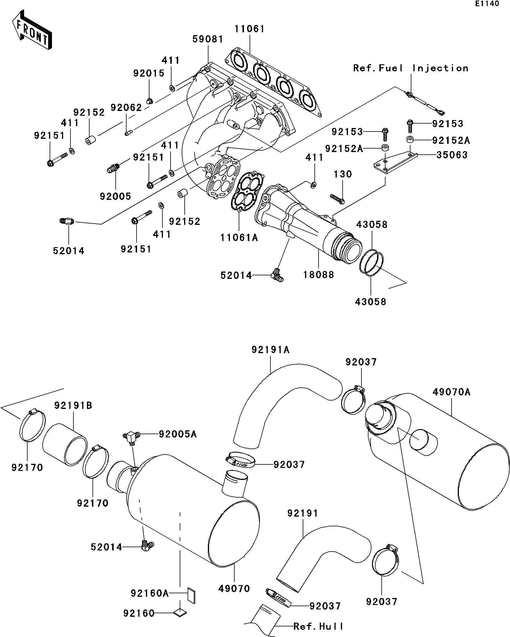 Used 49070-3745 MUFFLER-COMP,2ND  [K4954-44]