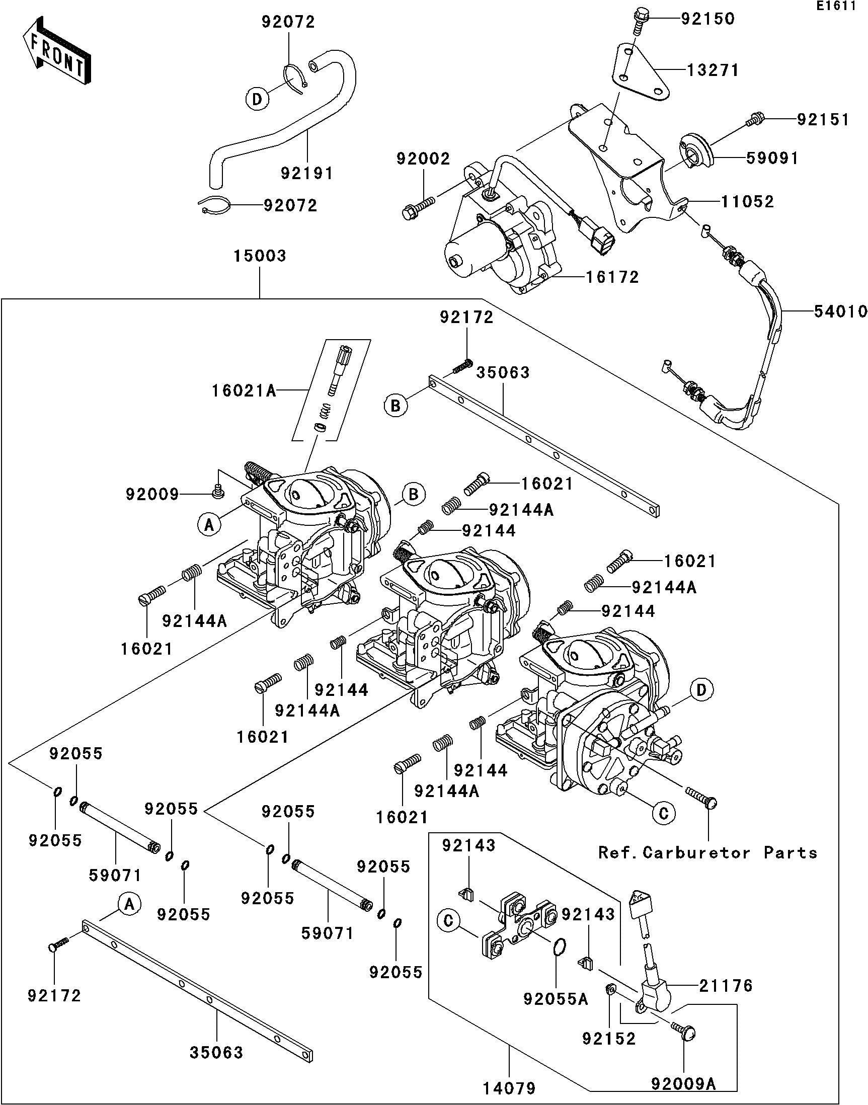 Used 15003-3743 CARBURETOR-ASSY [K1808-07]