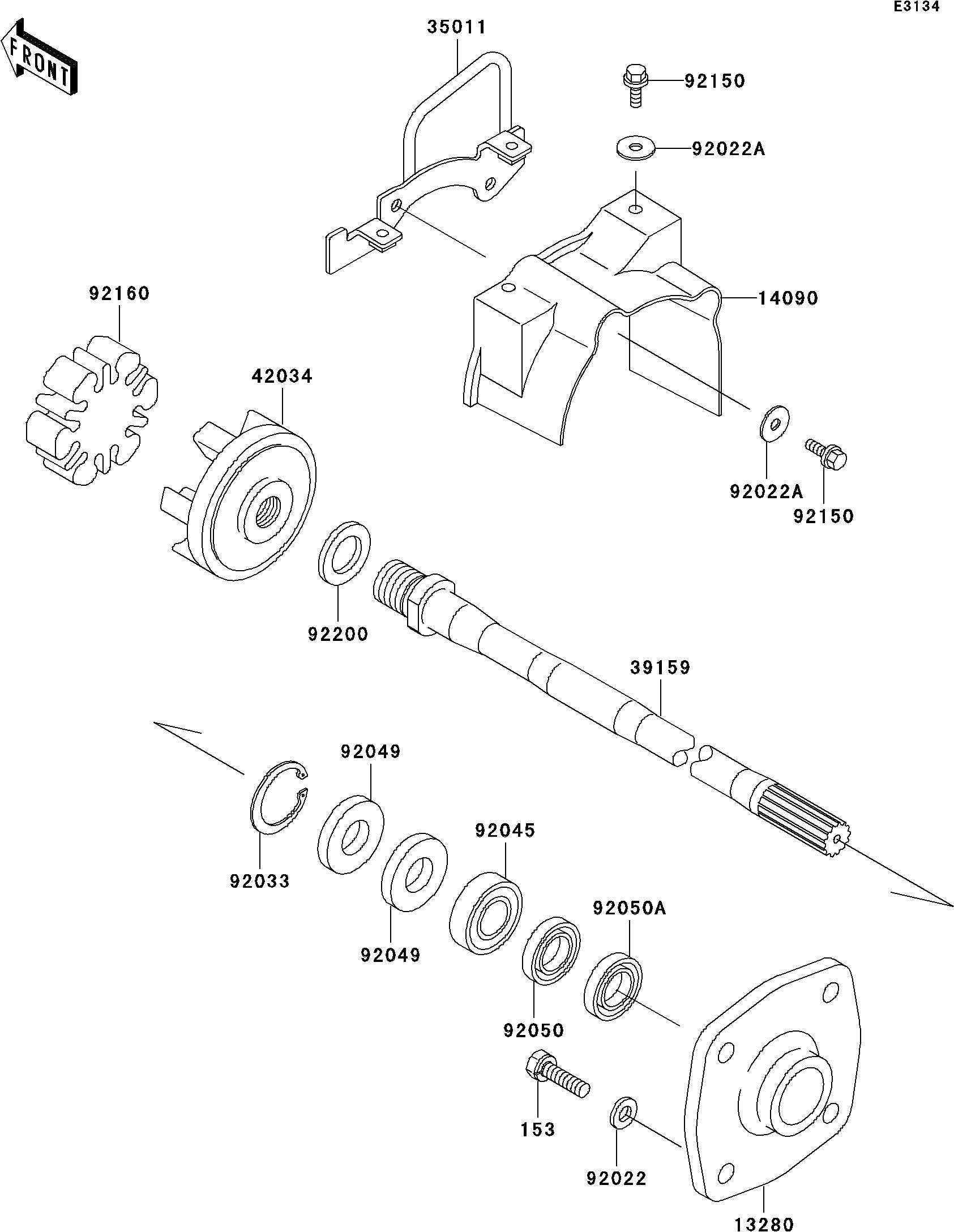 Used 39159-3732 SHAFT-DRIVE [K1808-09]
