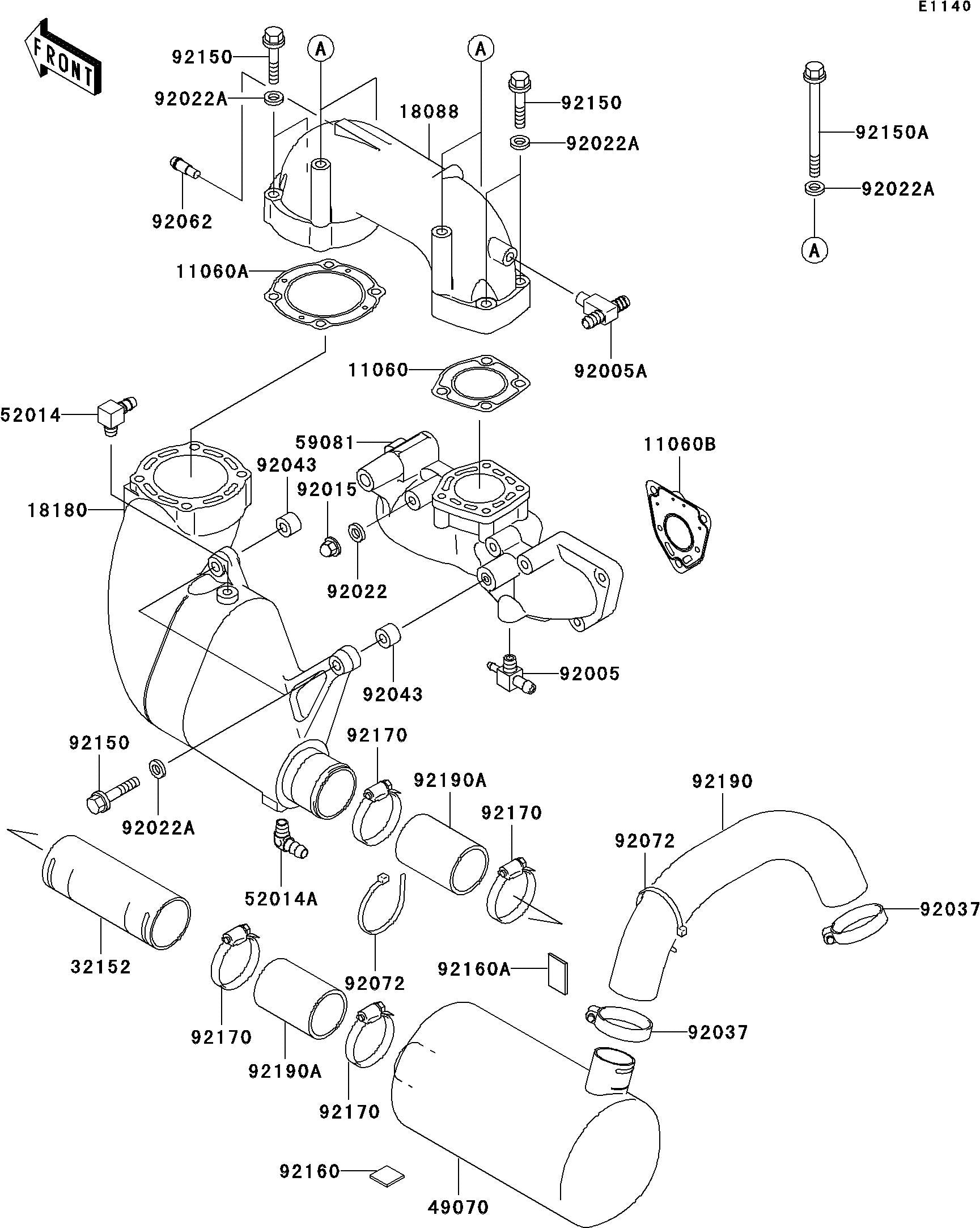 Used 49070-3734 MUFFLER-COMP [K1808-46]