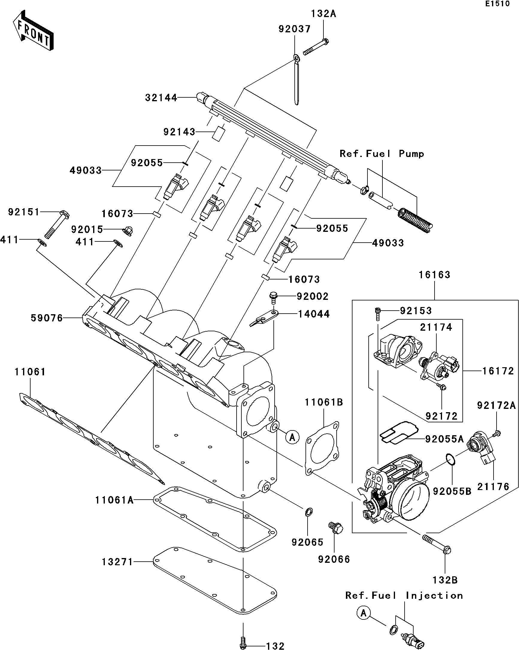 Used 16163-3711 THROTTLE-ASSY [K1806-44]