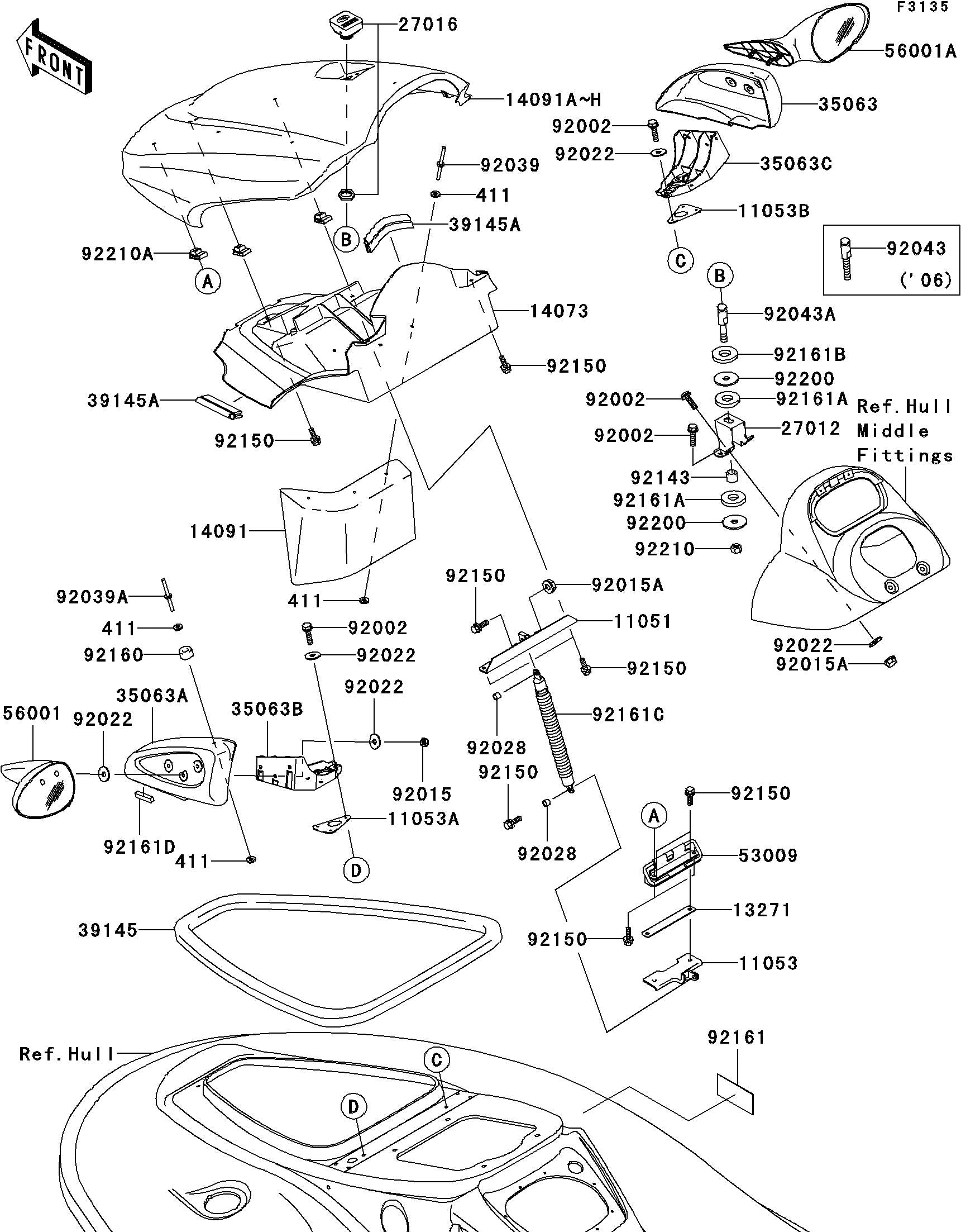 Used 92161-3753 DAMPER,HATCH  [K3473-18]