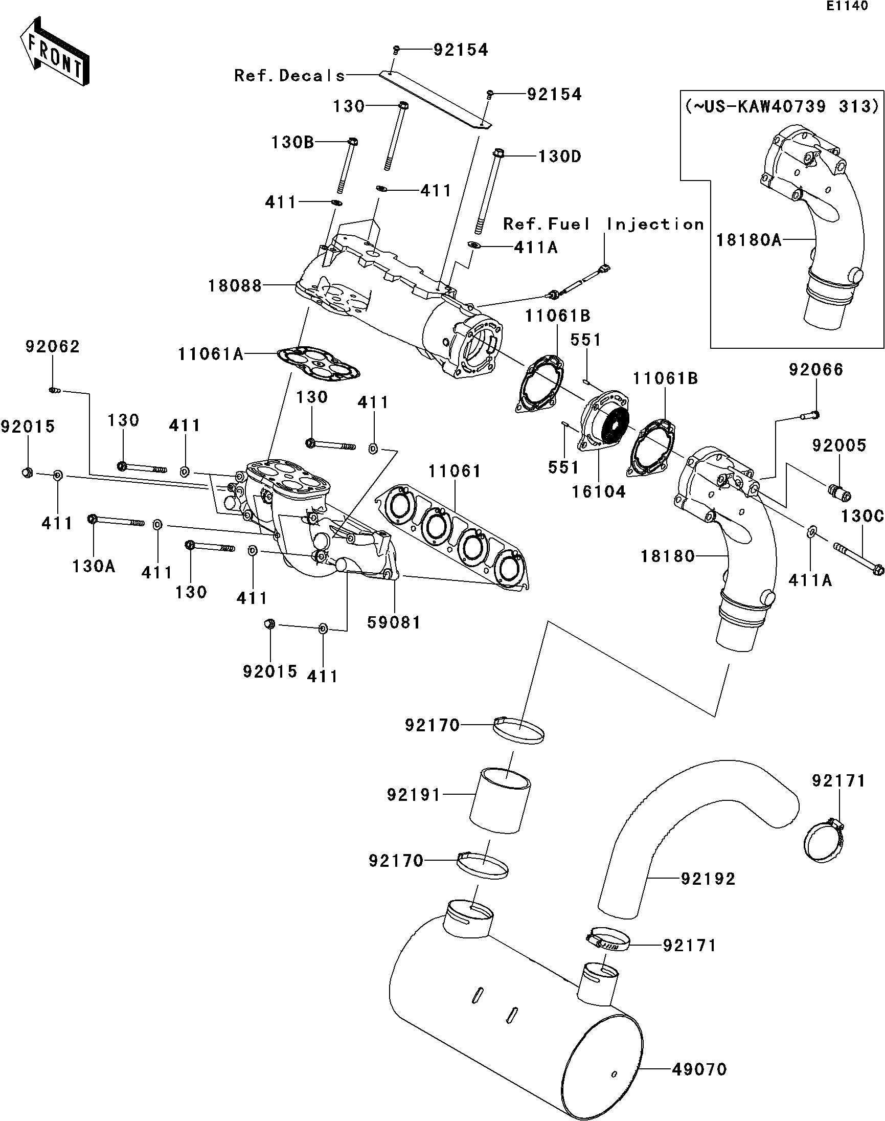 Used 49070-3757 MUFFLER-COMP  [K3327-52]