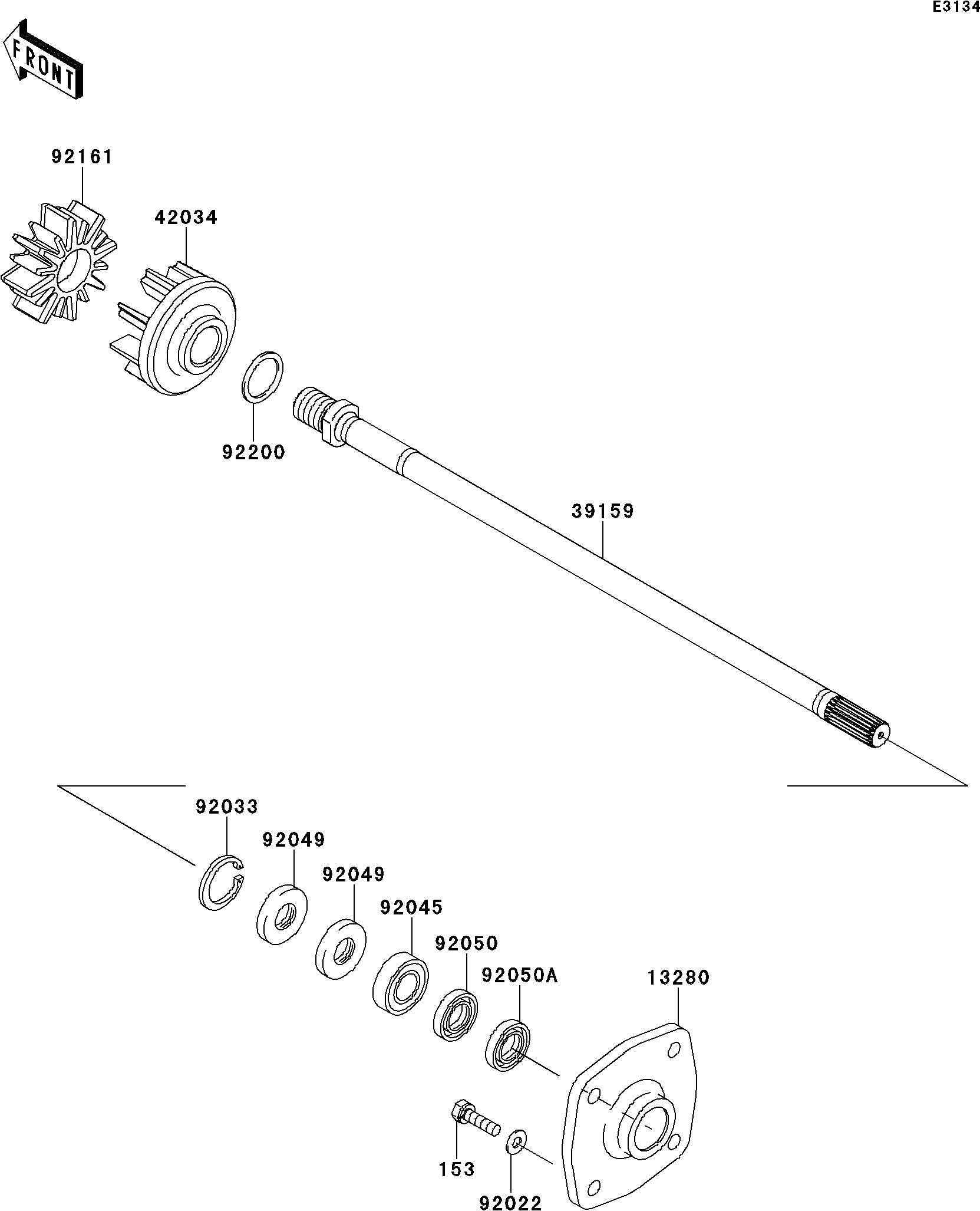 Used 39159-3744 SHAFT-DRIVE  [K3790-05]