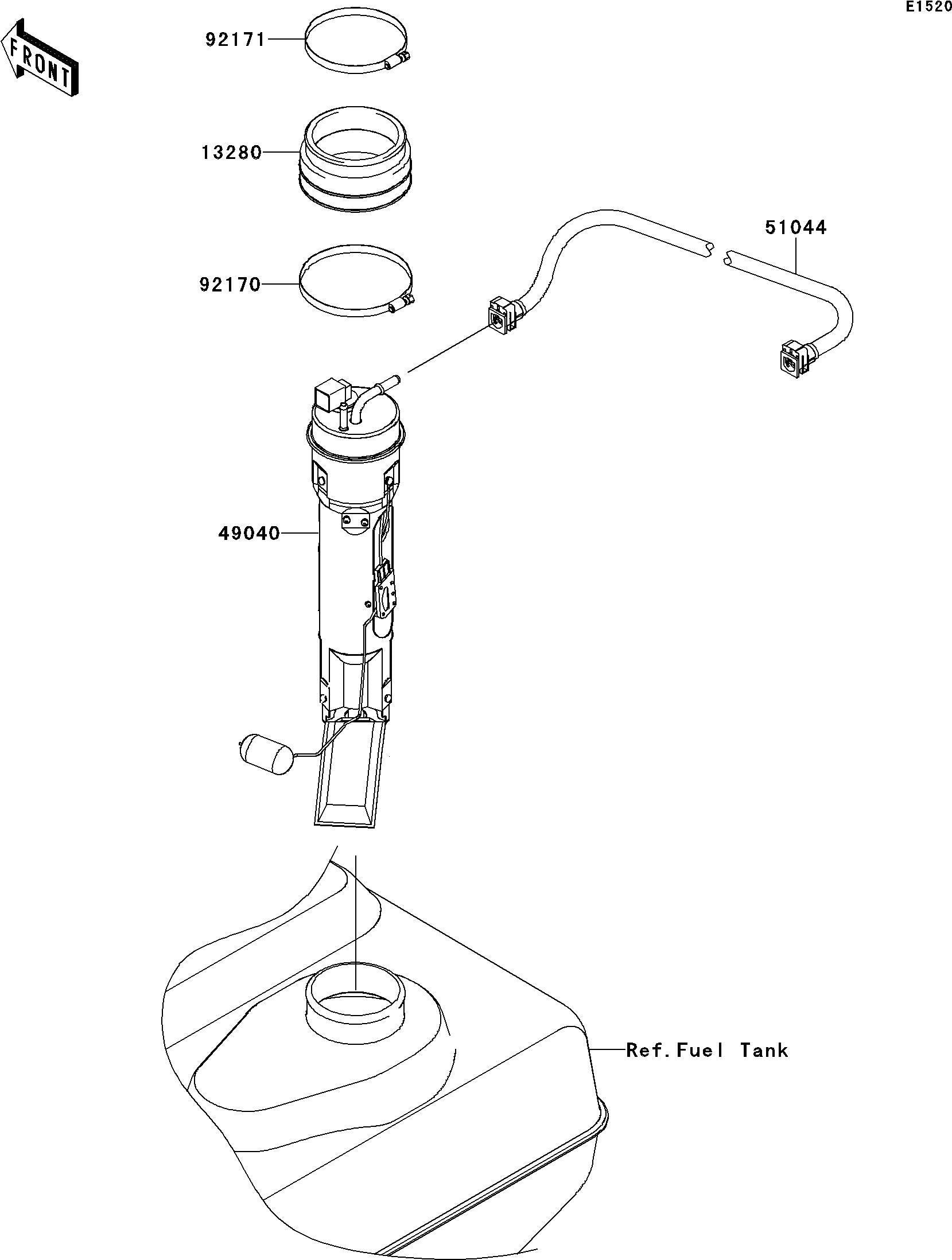 Used 49040-3720 PUMP-FUEL  [K9803-21]