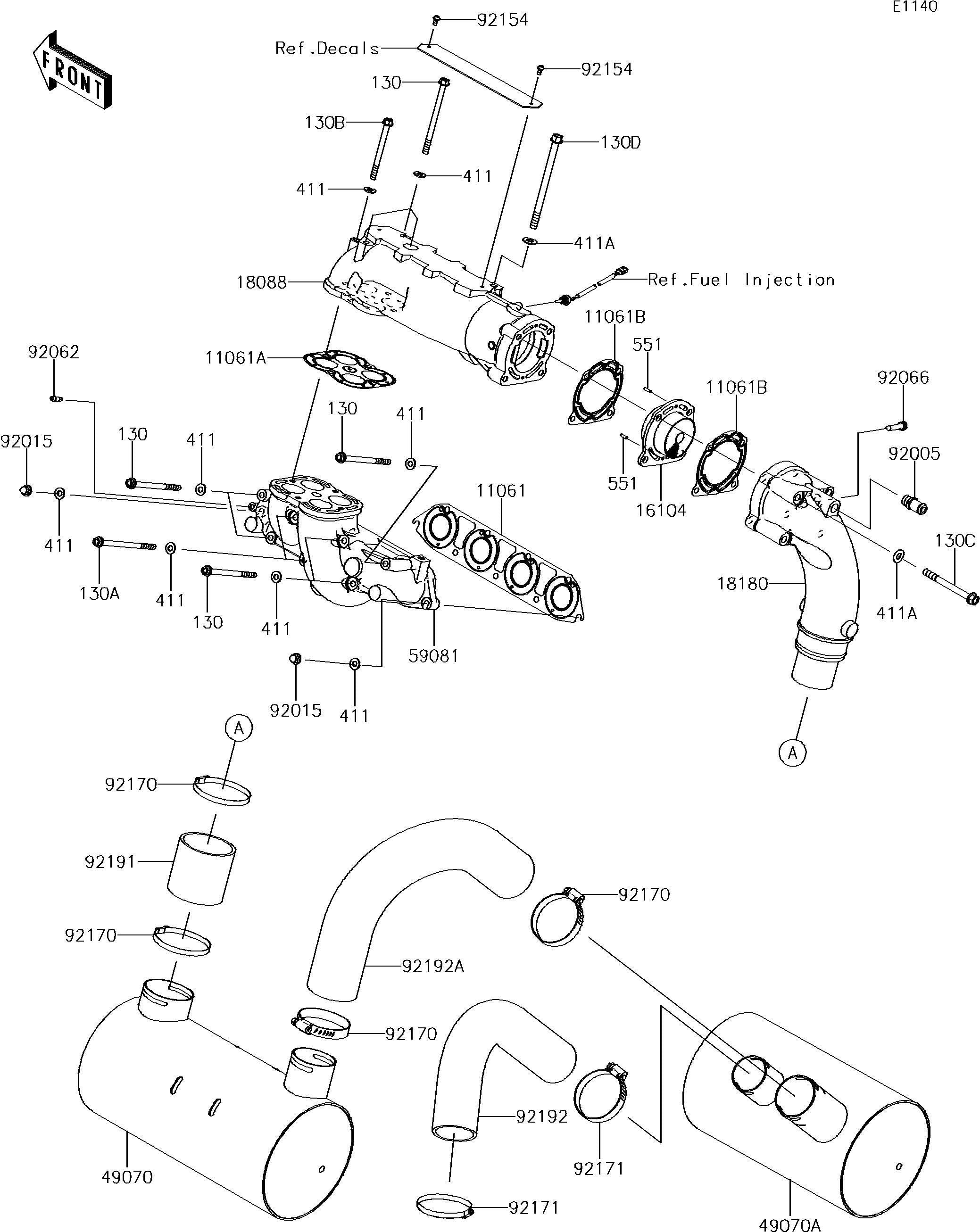 Used 18180-0825 BODY-MUFFLER [K5974-38]