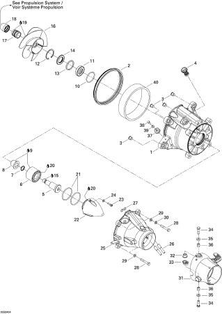 Used 267000044 IMPELLER HOUSING ASS'Y [S7142-36]