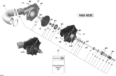 Used 420881996 SUPERCHARGER ASS'Y (WITH DEFECT) [S6442-22]