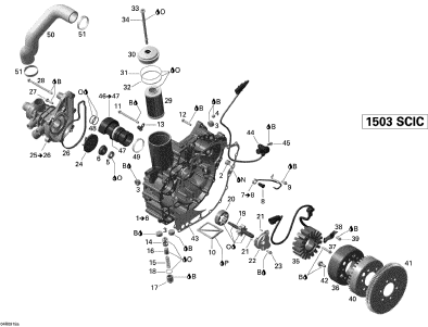 Used 420922686 WATER PUMP HOUSING ASS'Y. (WITH DEFECT) [S2547-42]