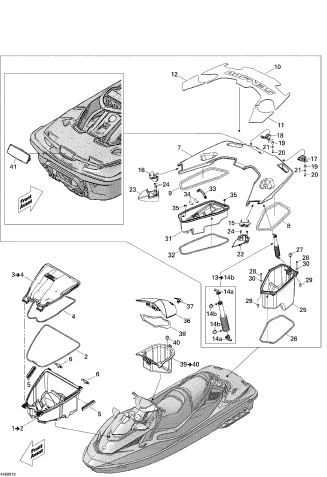 Used 264000018 GLOVE DOOR, YELLOW [X2304-17]