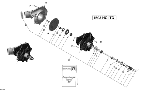 Used 420881992 SUPERCHARGER ASS'Y (WITH DEFECT) [X2206-13]