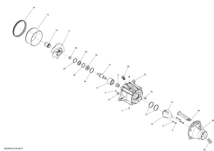 Used 267000803 STAINLESS STEEL IMPELLER ASS'Y [S6542-53]