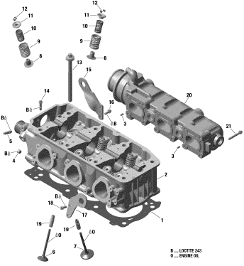 Used 420413258 CYLINDER HEAD ASS'Y [X2207-04]