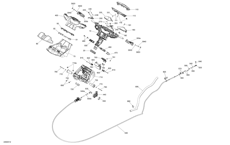 Used 277002235 RH HOUSING COVER SEADOO [S9026-60]
