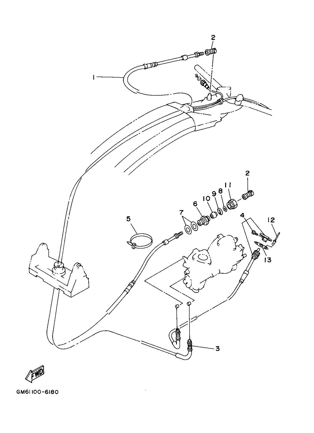 Used GM6-67252-00-00 CABLE, THROTTLE [Y2672-03]