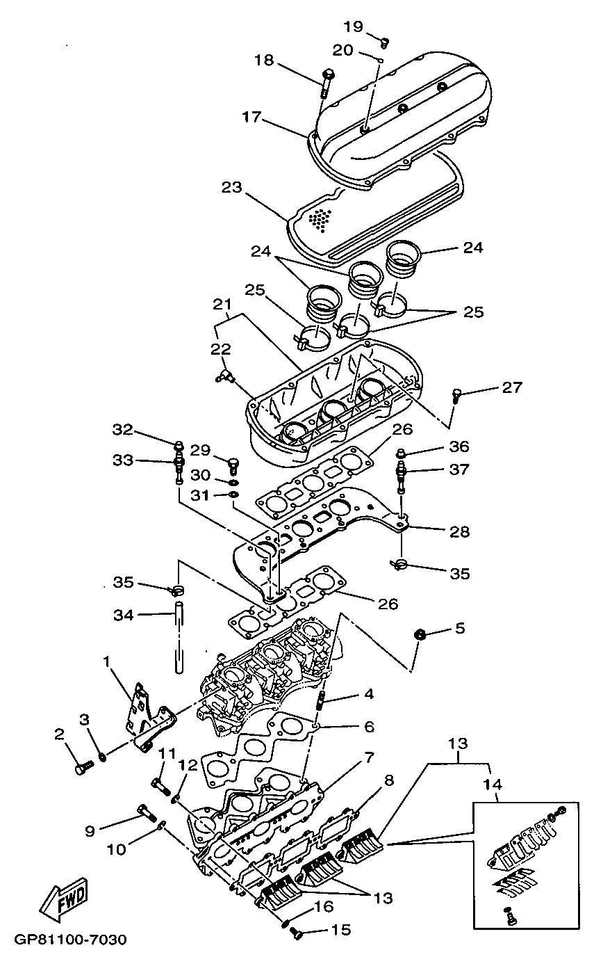 Used 65U-13555-00-4D MANIFOLD, INTAKE [Y4424-17]
