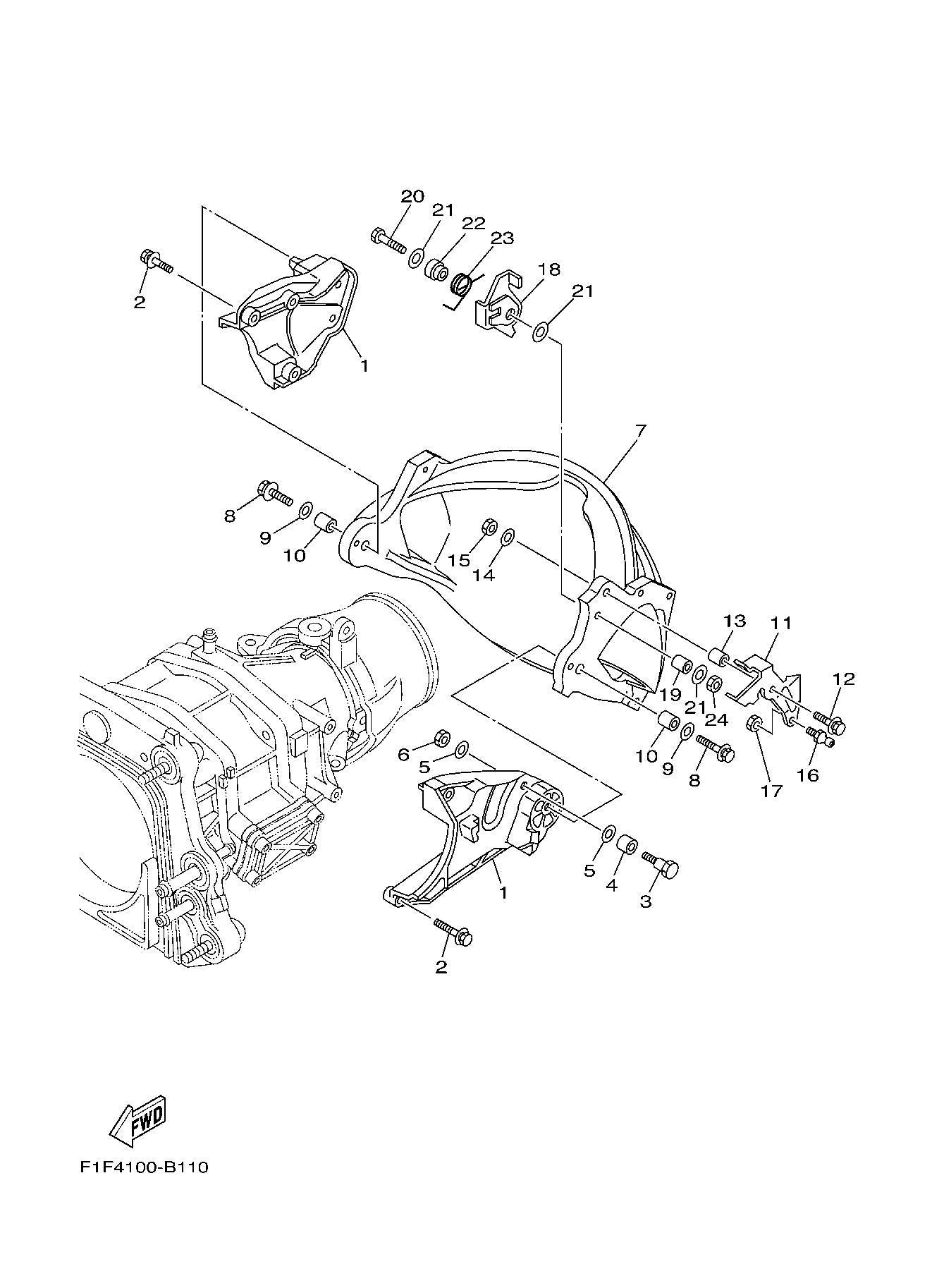 Used 66V-51341-00-94 BRACKET 1 [X2302-43]