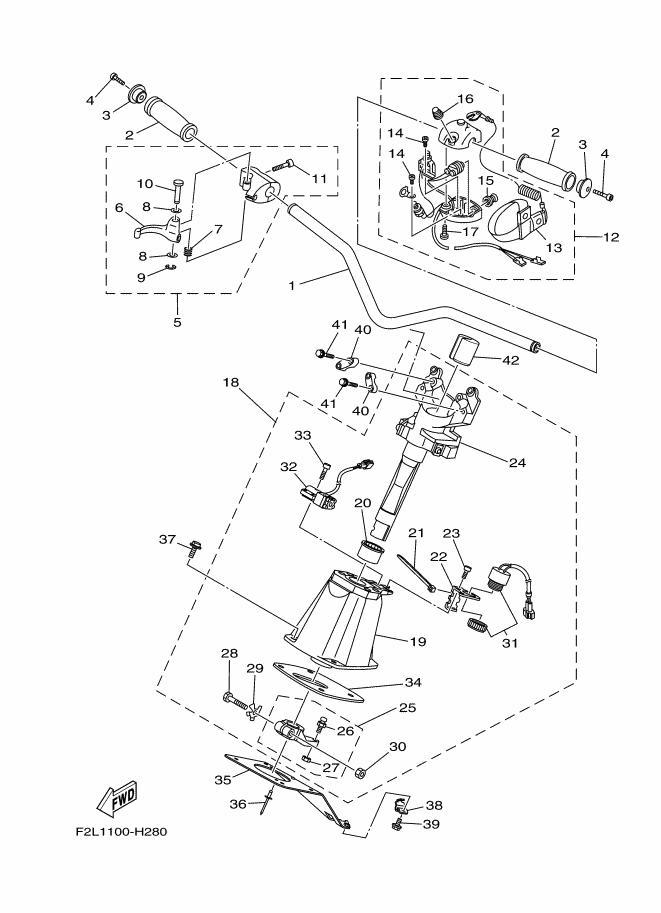 Used F1K-61400-01-00 STEERING MASTER ASSY [Y0091-24]