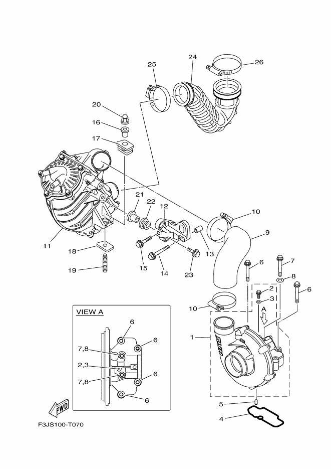 Used 6ET-13641-11-00 MANIFOLD, INTAKE 1 [X2305-47]