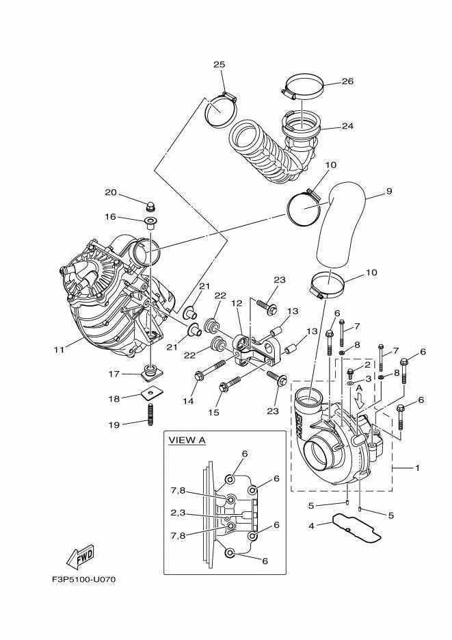Used 6HL-13670-00-00 AIR COOLER ASSY [X2304-42]