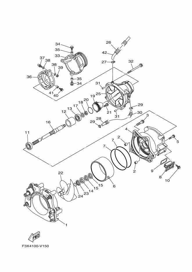 Used 6ET-G5511-00-00 SHAFT,DRIVE [X2305-95]